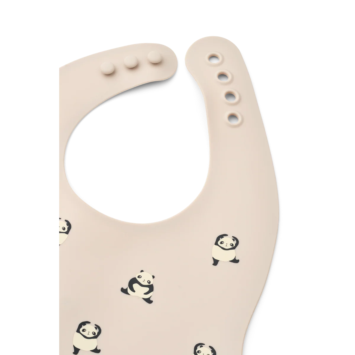 Ember Foldable Panda Print Silicone Bib Pack of 2 (Sandy) - Image 3
