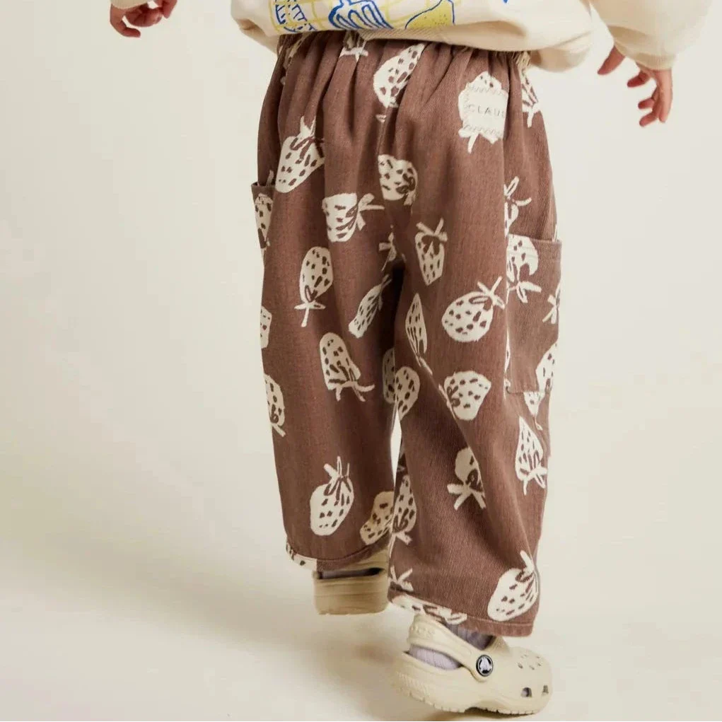 Emerson Choco Strawberry Printed Cotton Trouser - Image 7