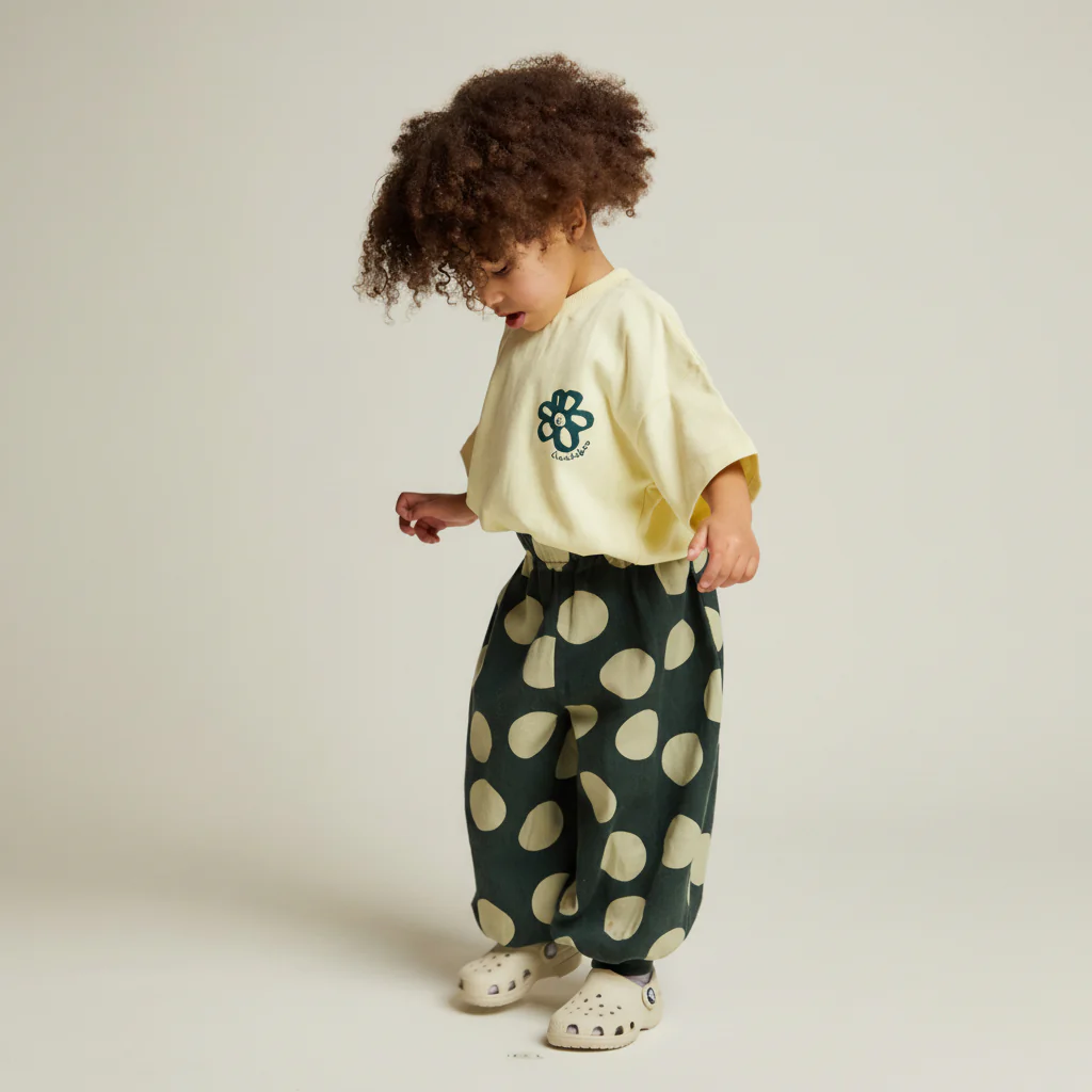 Emerson Kale Polka Dot Cotton Trouser - Image 2