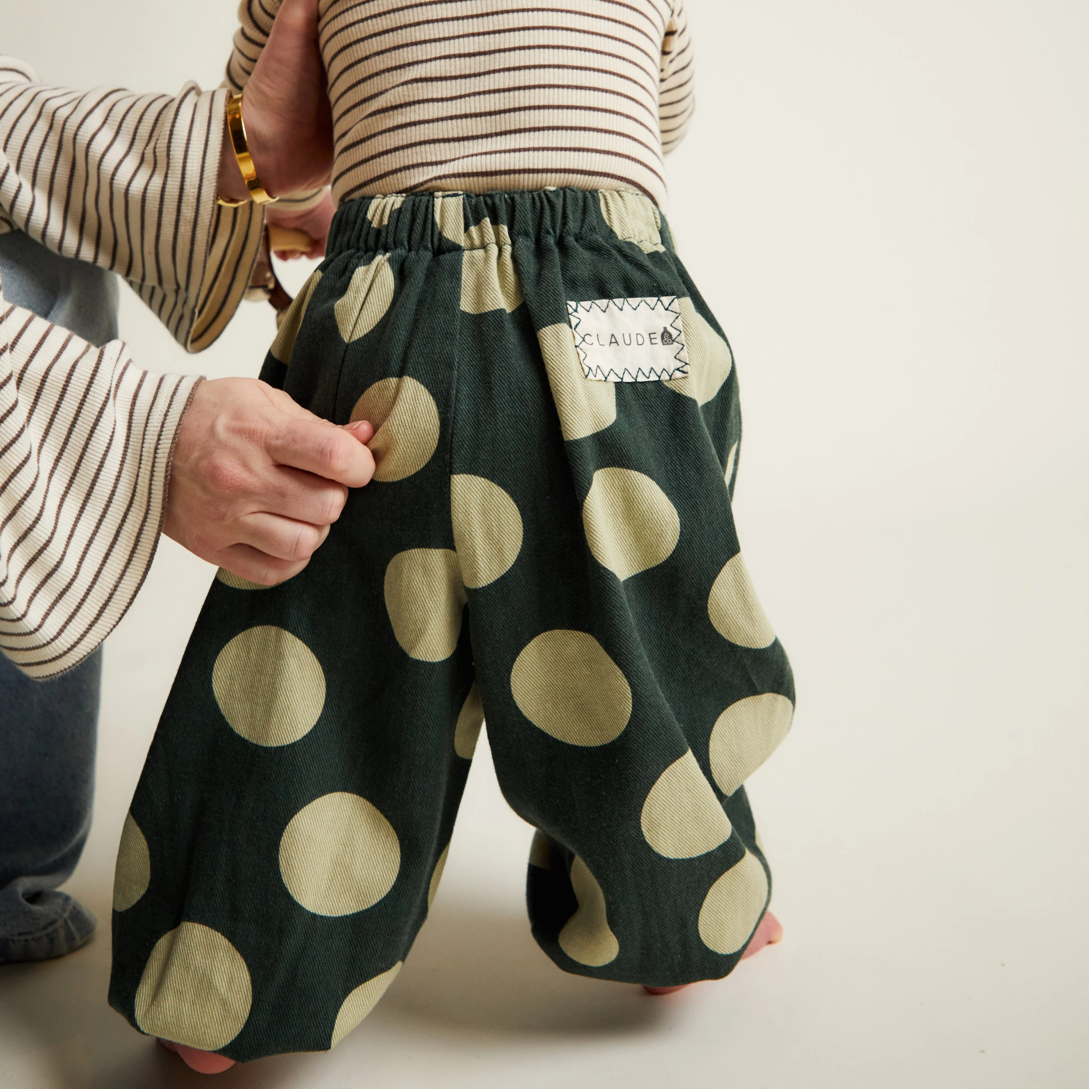 Emerson Kale Polka Dot Cotton Trouser - Image 4