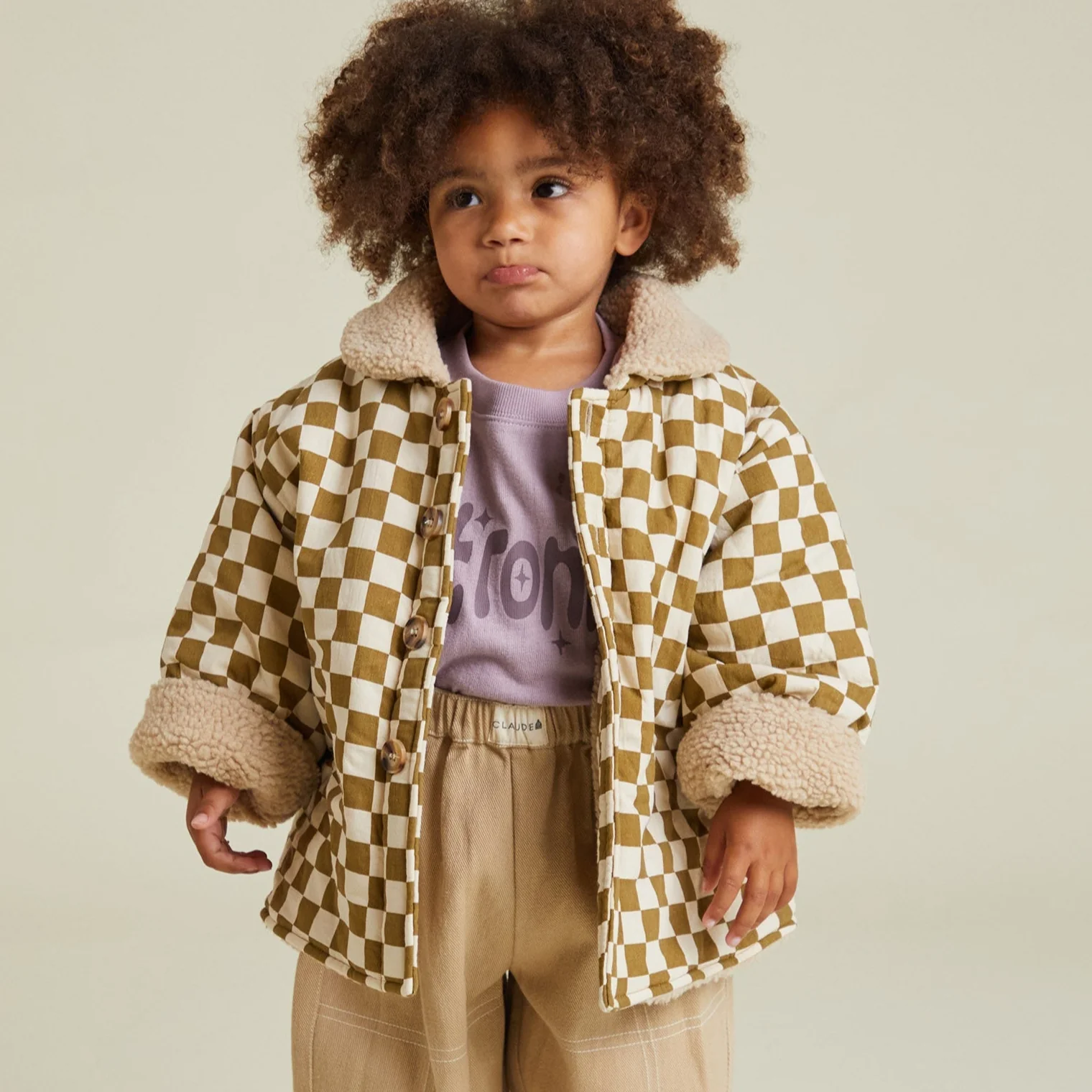 Emery Coco Checkerboard Padded Coat