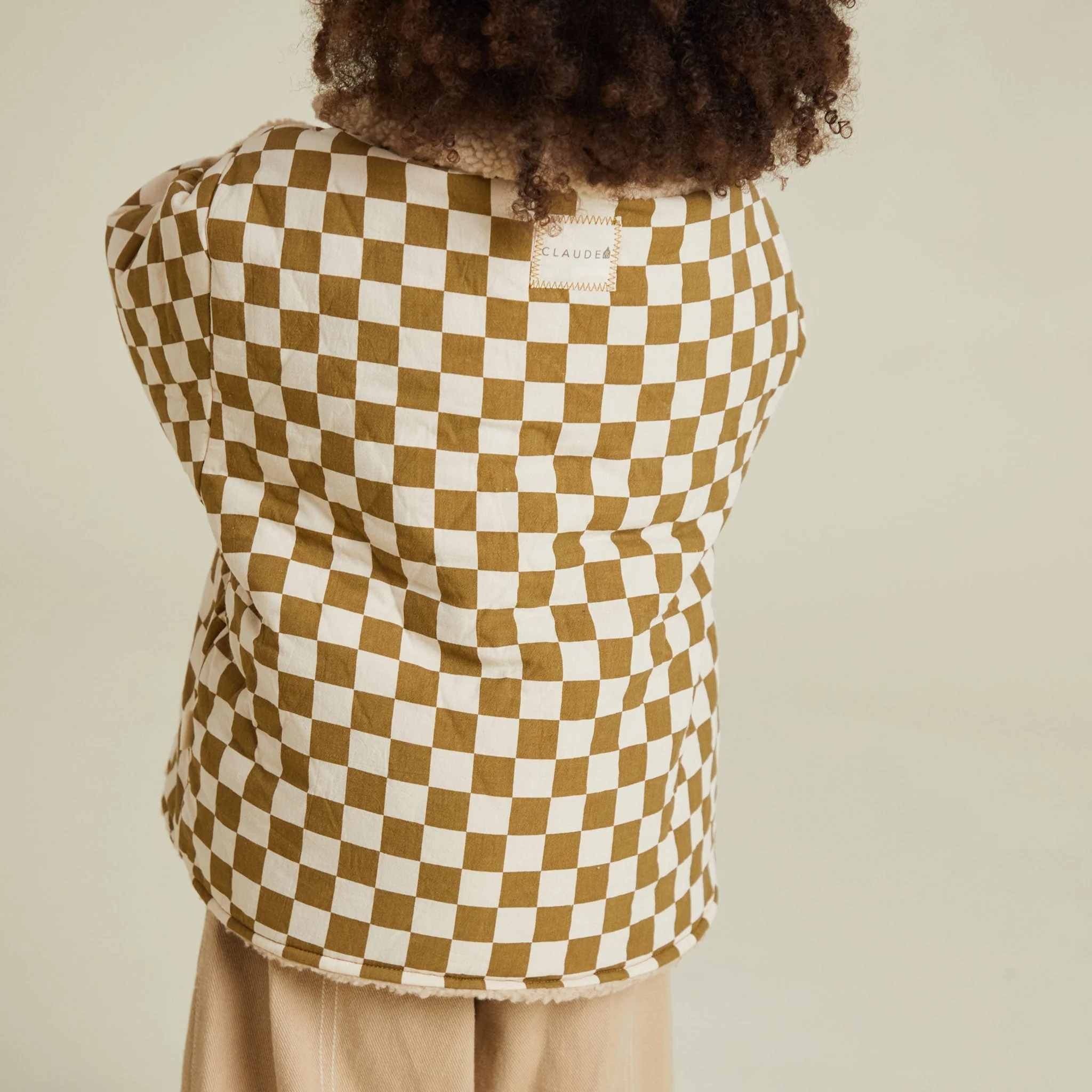 Emery Coco Checkerboard Padded Coat - Image 3
