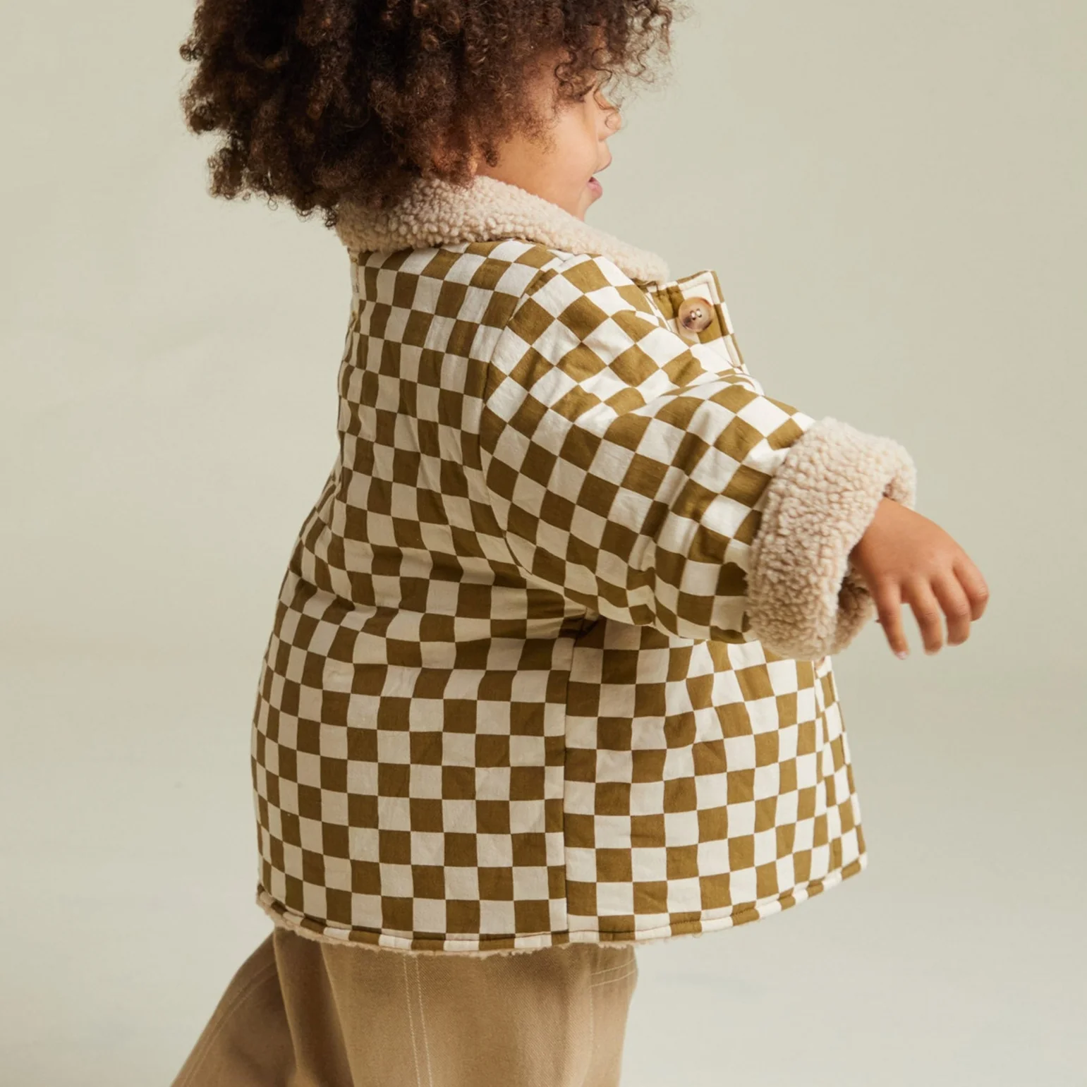 Emery Coco Checkerboard Padded Coat - Image 4