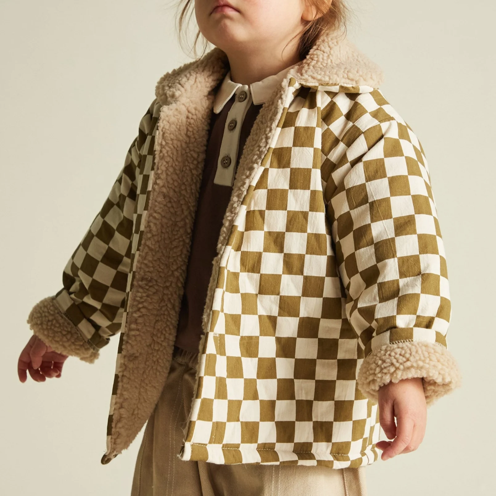 Emery Coco Checkerboard Padded Coat - Image 5