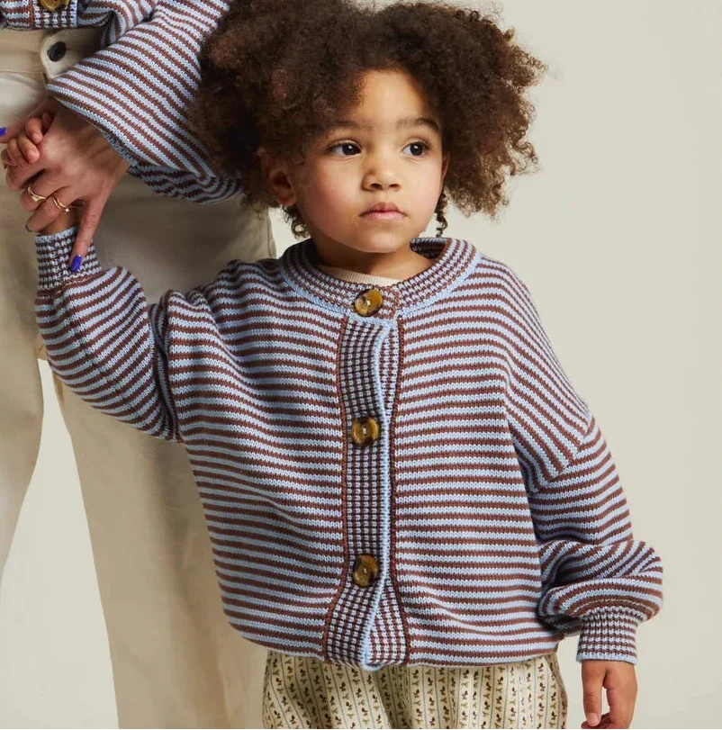 Emil Coco Sky Stripe Knit Cardigan - Image 2