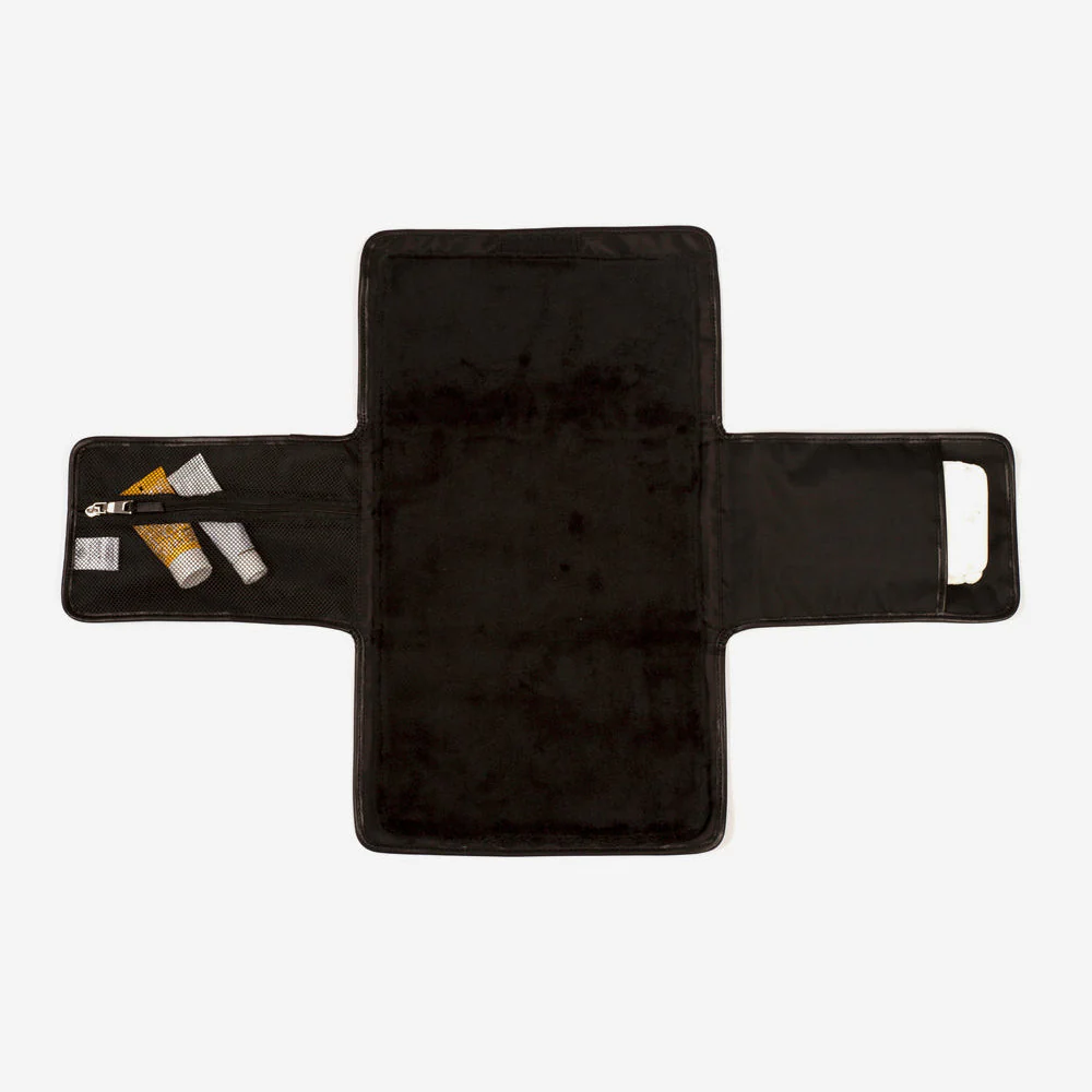 Etta Fold-Away Changing Mat Clutch (Black Woven) - Image 6