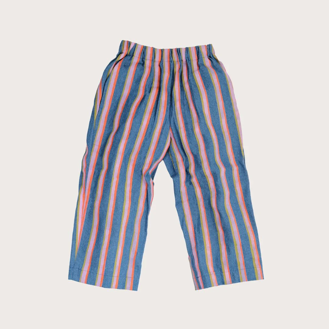 Ever Wide Denim Stripe Straight Leg Trousers - Image 7