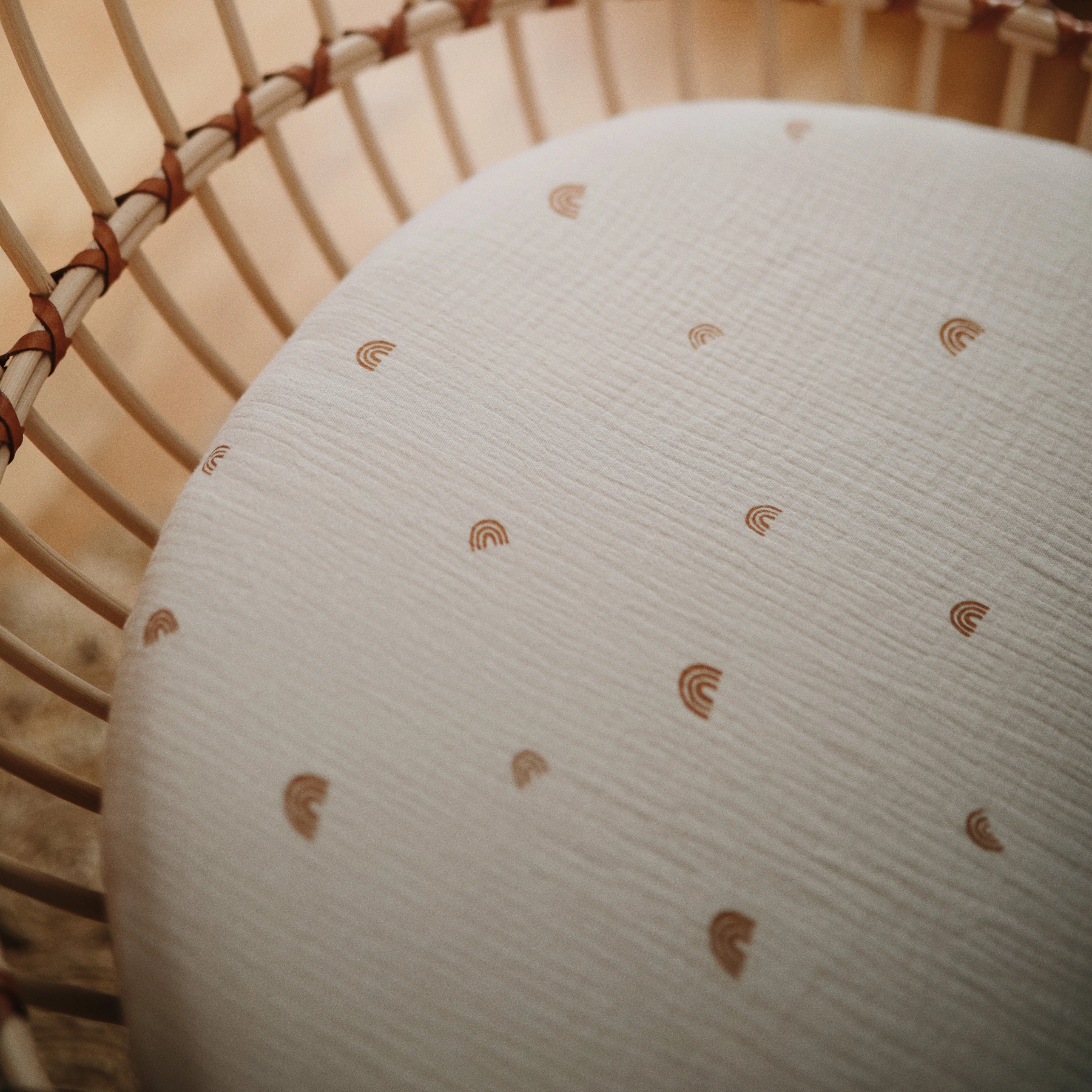 Extra Soft Muslin Small Crib Sheet (Rainbow) - Image 3