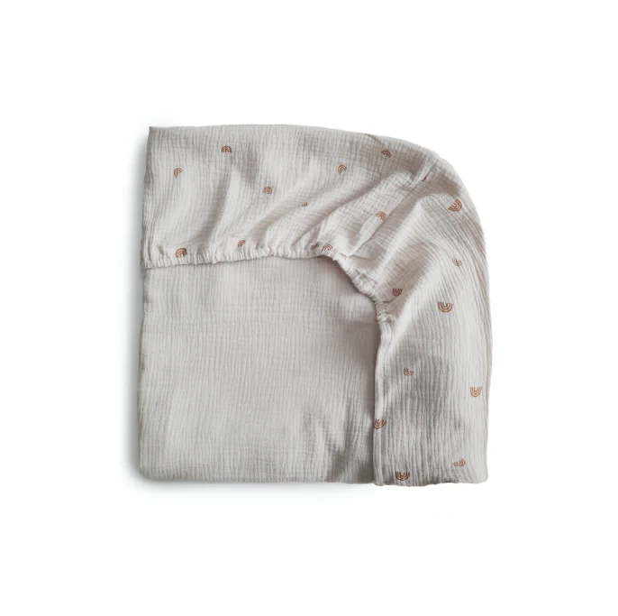 Extra Soft Muslin Small Crib Sheet (Rainbow) - Image 5