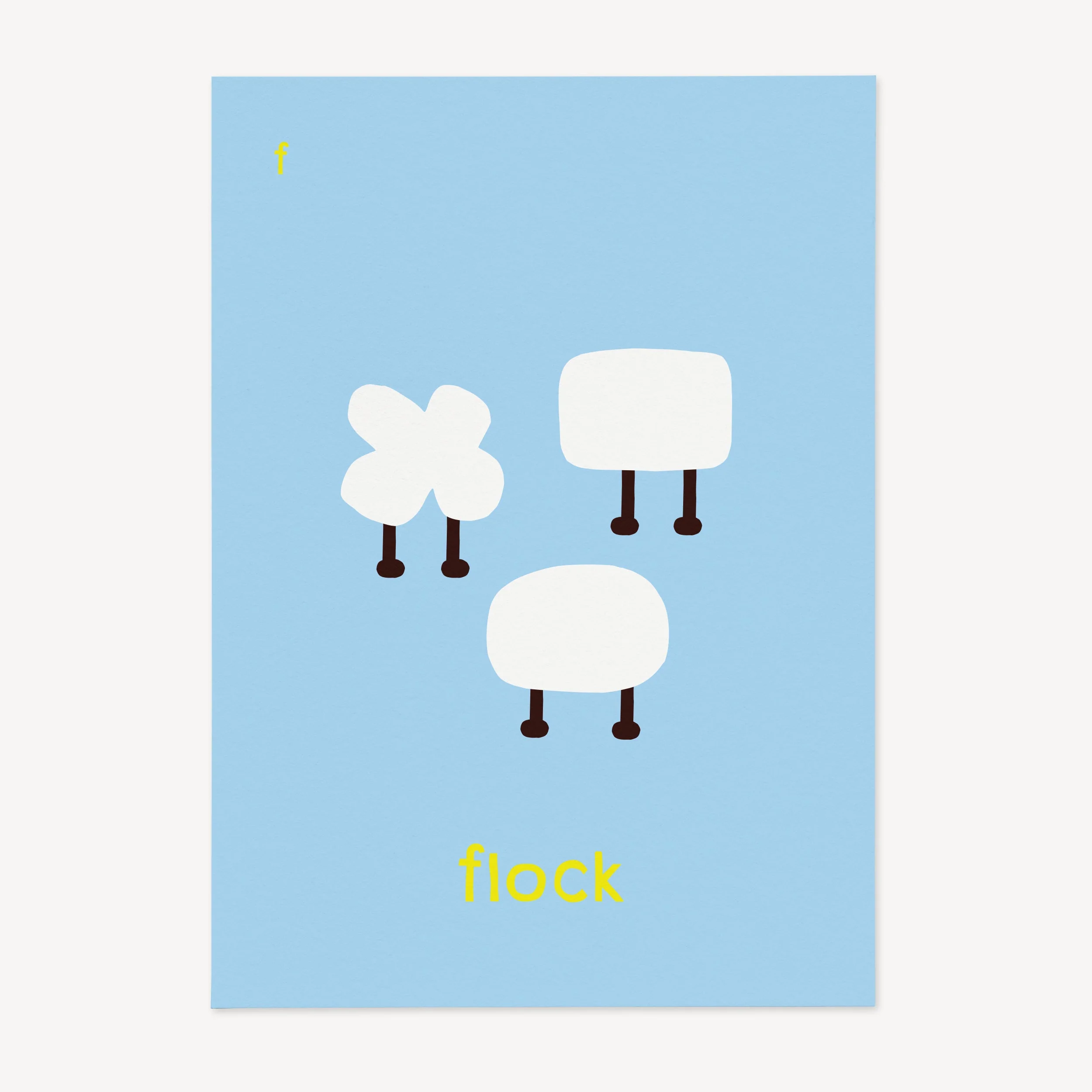 F for Flock - Alphabet Art Print - Image 3