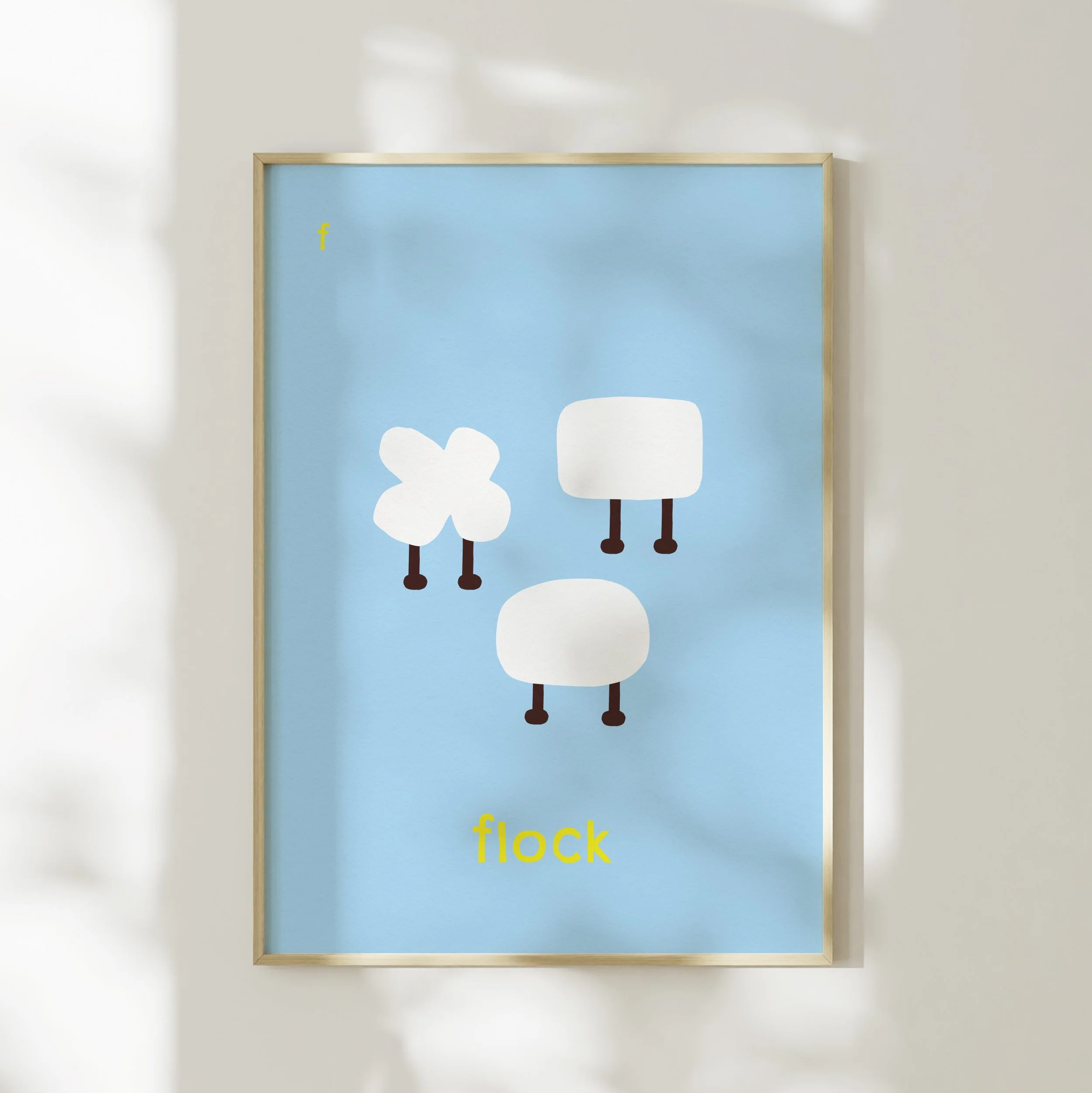 F for Flock - Alphabet Art Print - Image 5