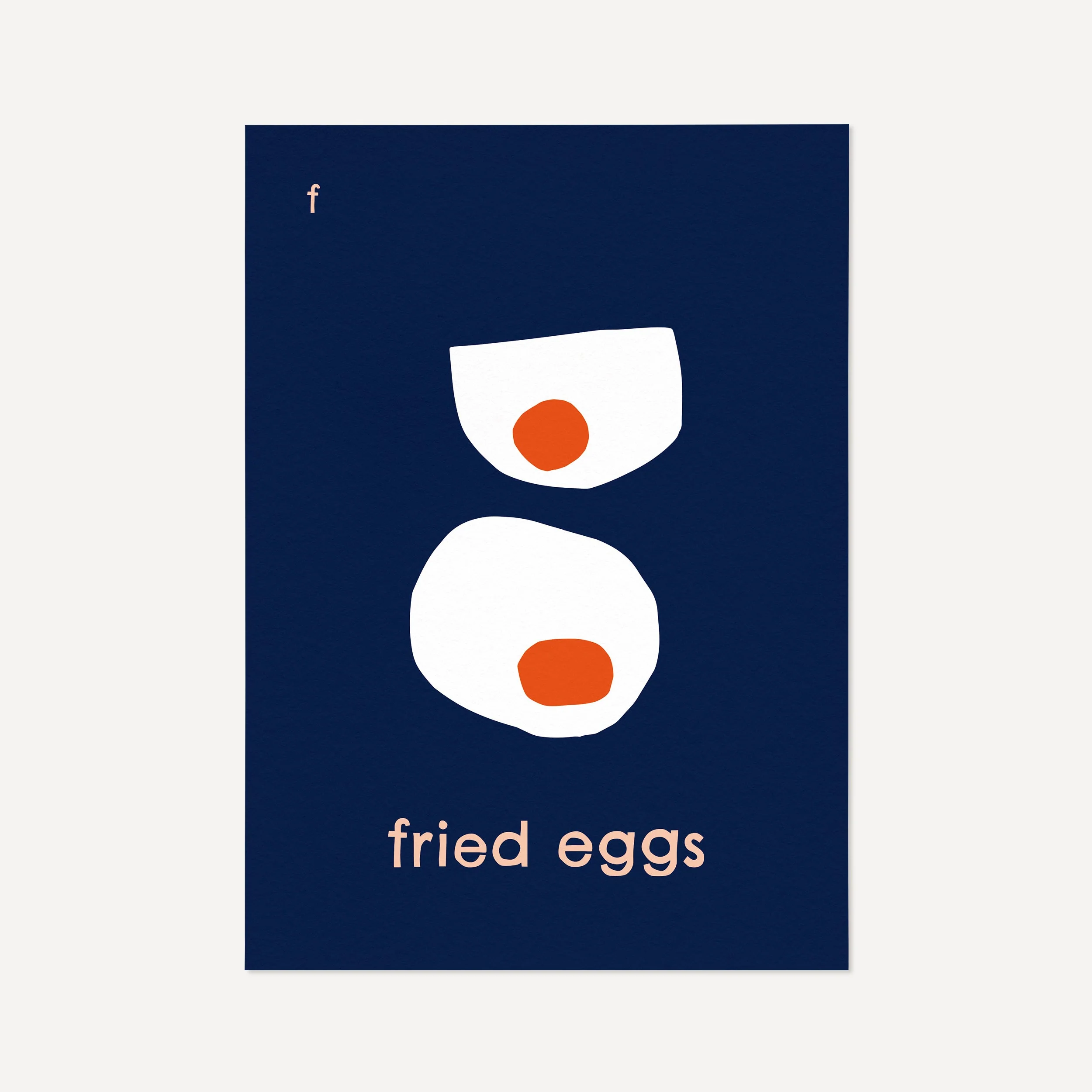 F for Fried Eggs- Alphabet Art Print - Image 2