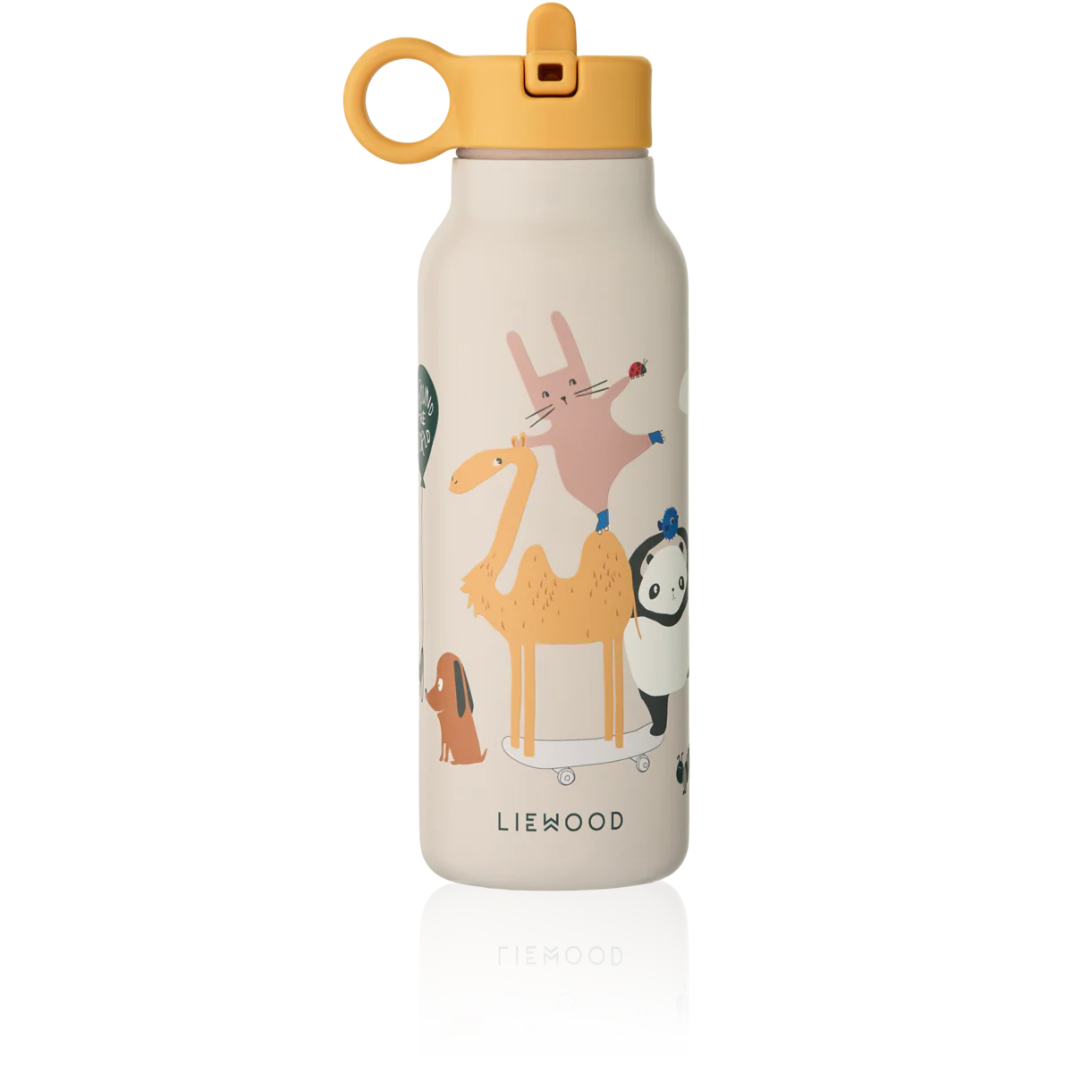 Falk Around The World Print Screw Top Bottle (350ml) (Sandy) - Image 2