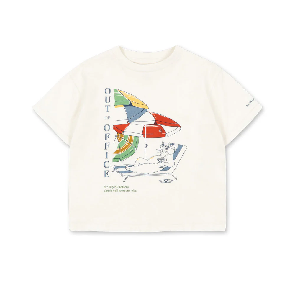 Famo Cotton Out of Office Print Tee (Antique White) - Image 6