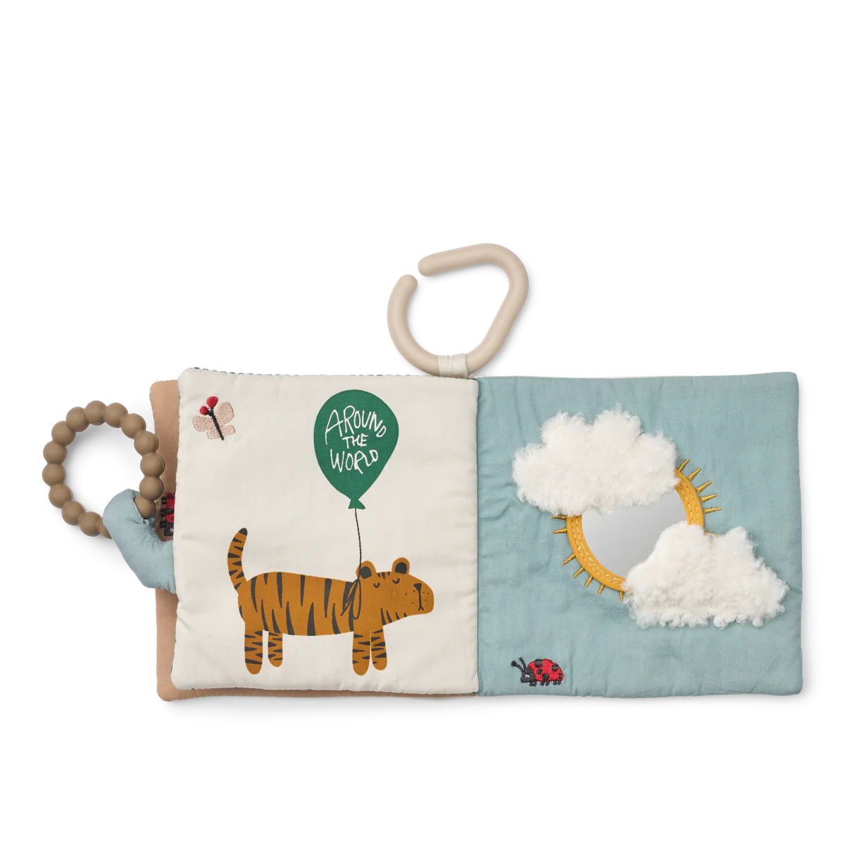 Fey Around The World Hanging Fabric Book and Teether (Sandy) - Image 6