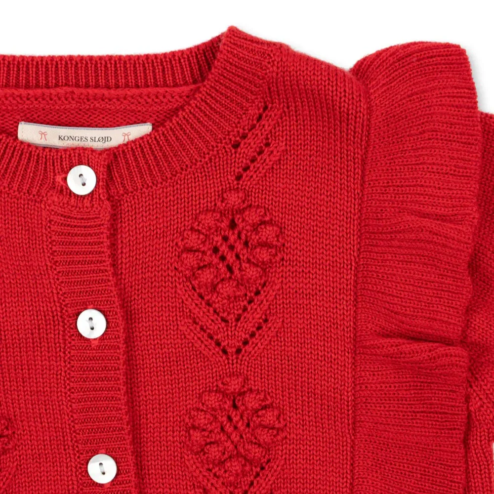 Fiol Frill Cardigan (Barbados Cherry) - Image 3