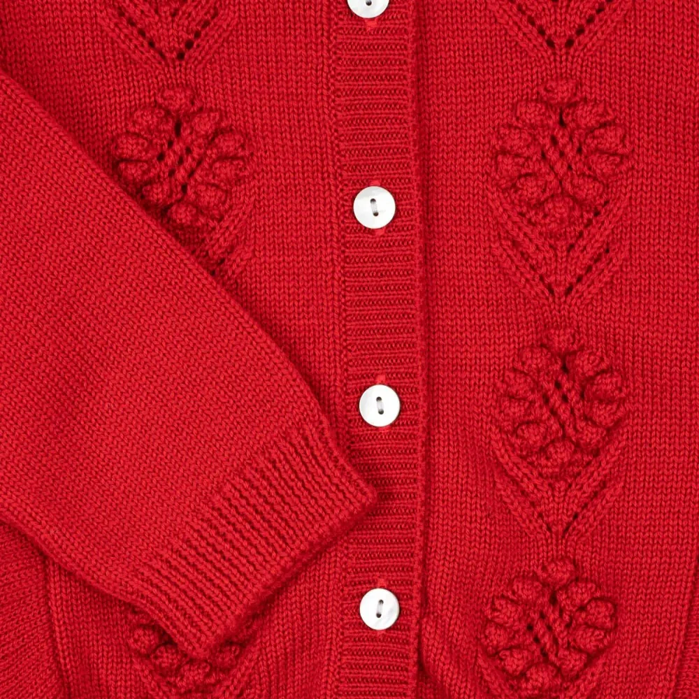 Fiol Frill Cardigan (Barbados Cherry) - Image 4
