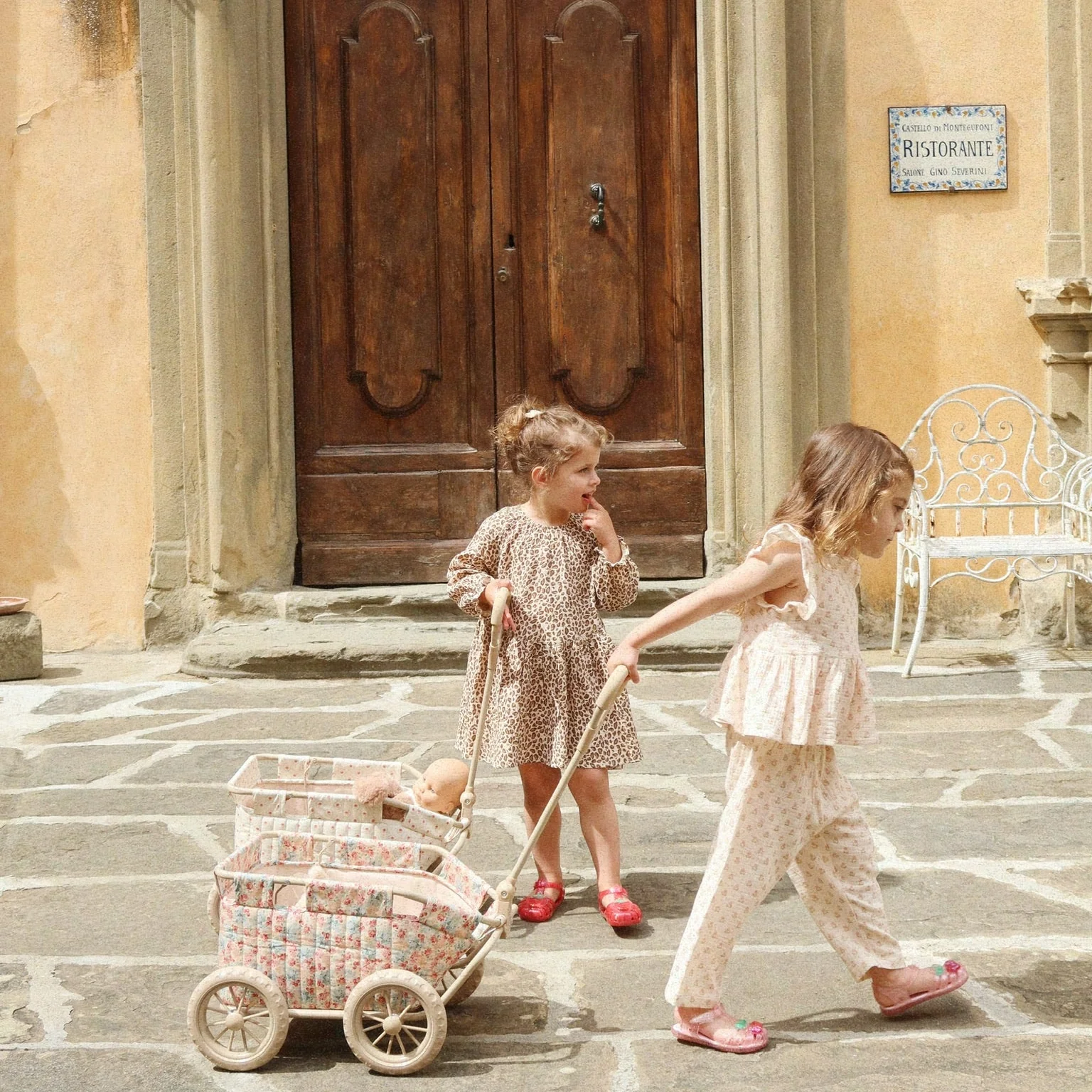 Floral Print Kids Cart Stroller Wagon (Vienna) - Image 3