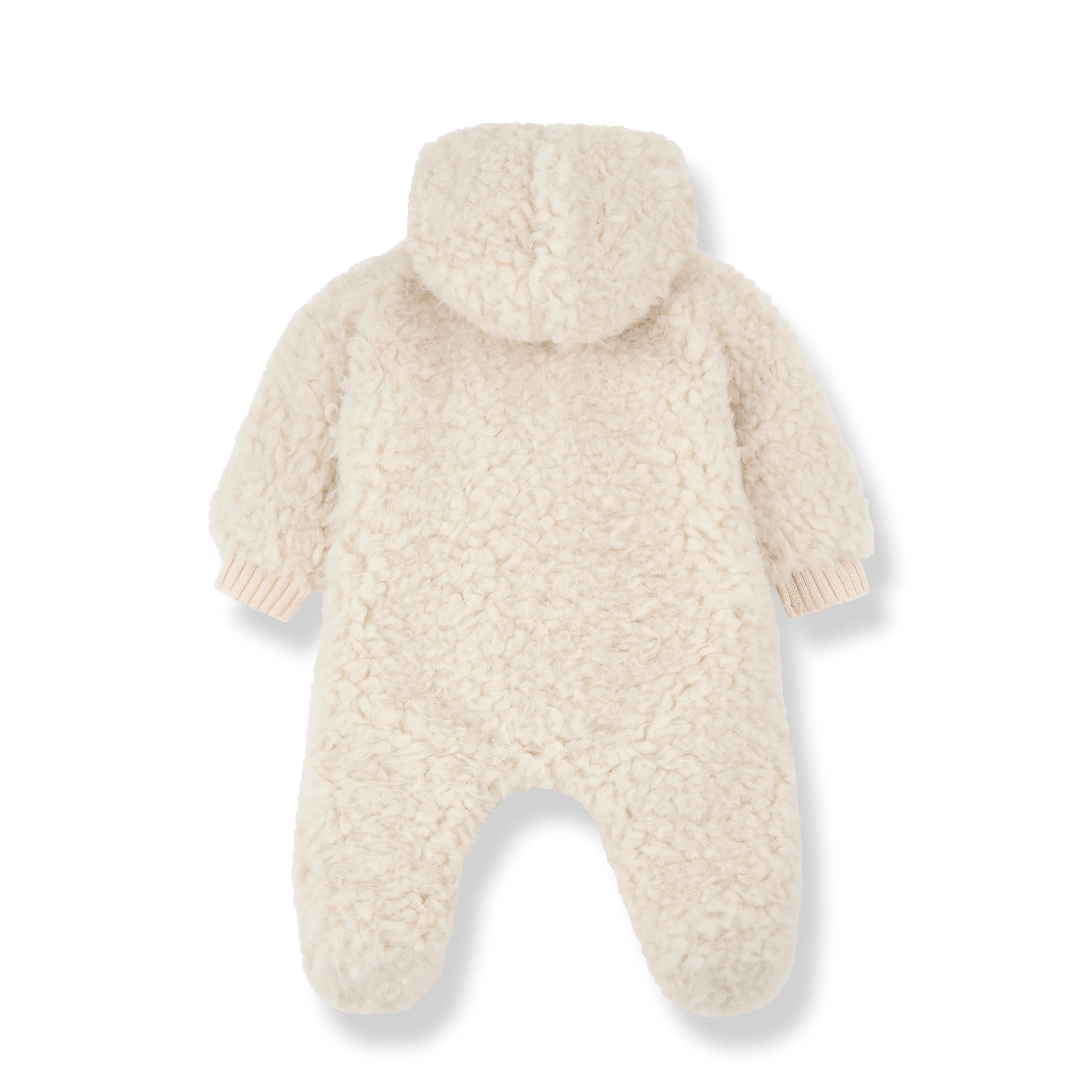 Floriane Teddy Fleece Baby Pramsuit (Ecru) - Image 2