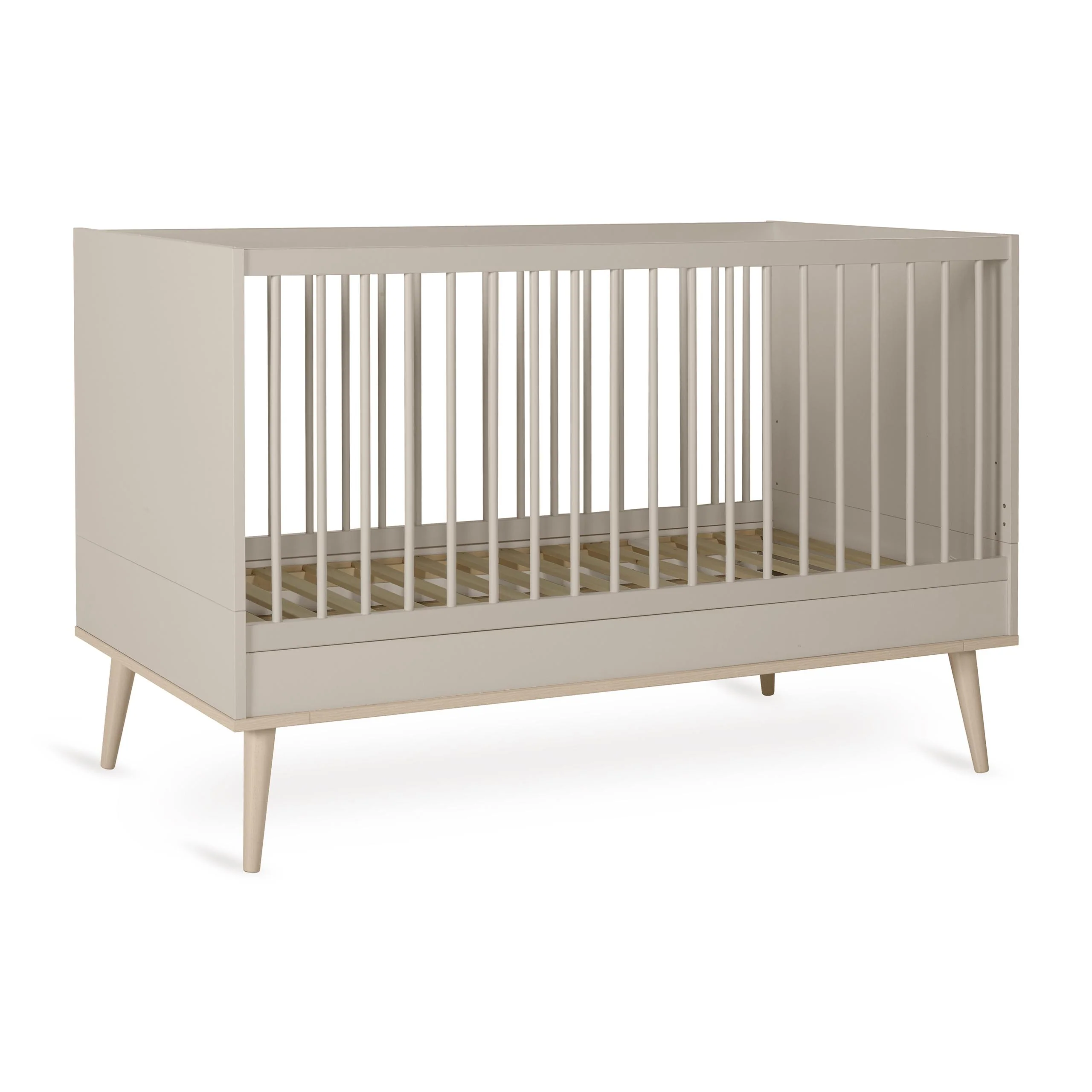 Flow Convertible Wooden Height Adjustable Cot to Bed (Clay) - Image 6