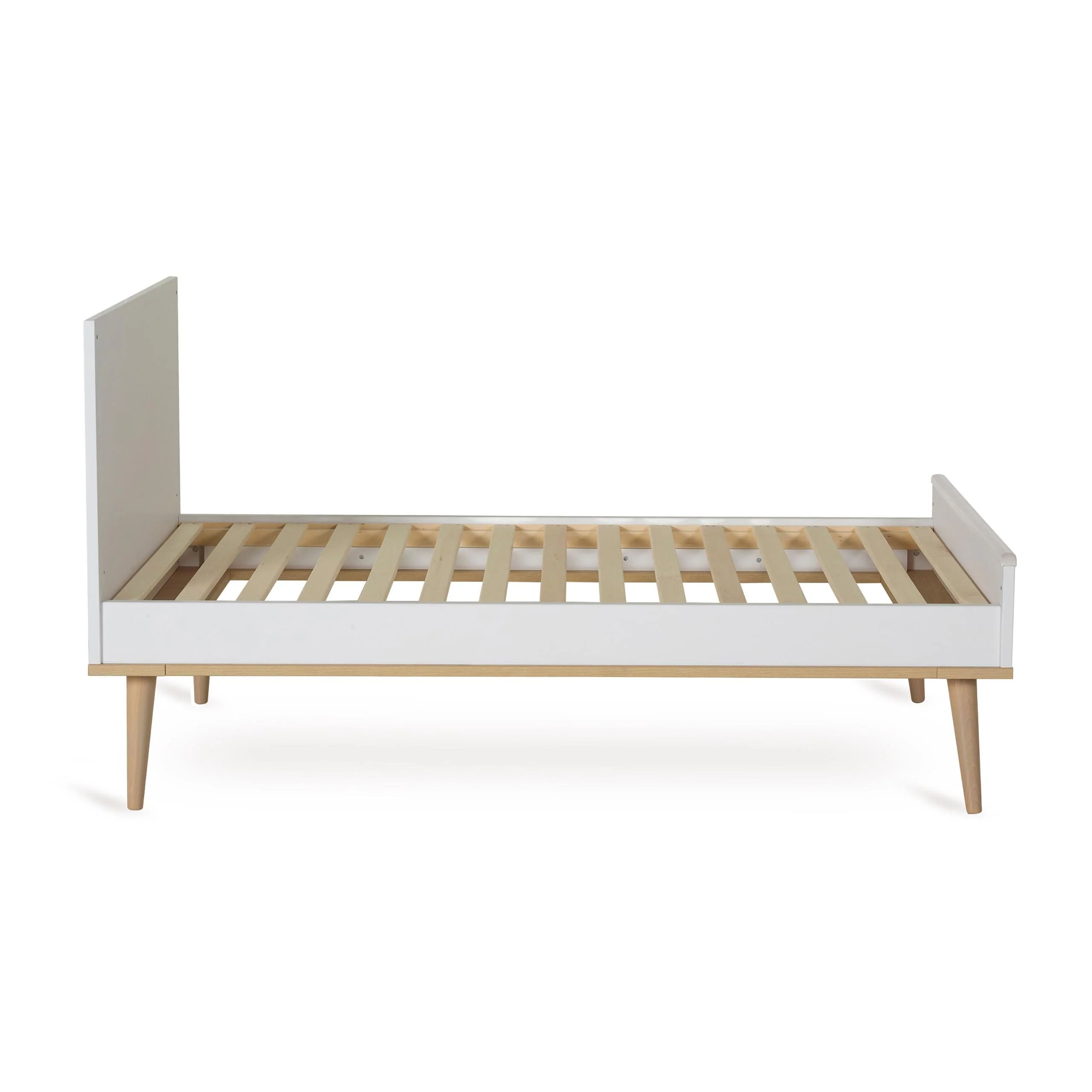 Flow Convertible Wooden Height Adjustable Cot to Bed (White) - Image 4
