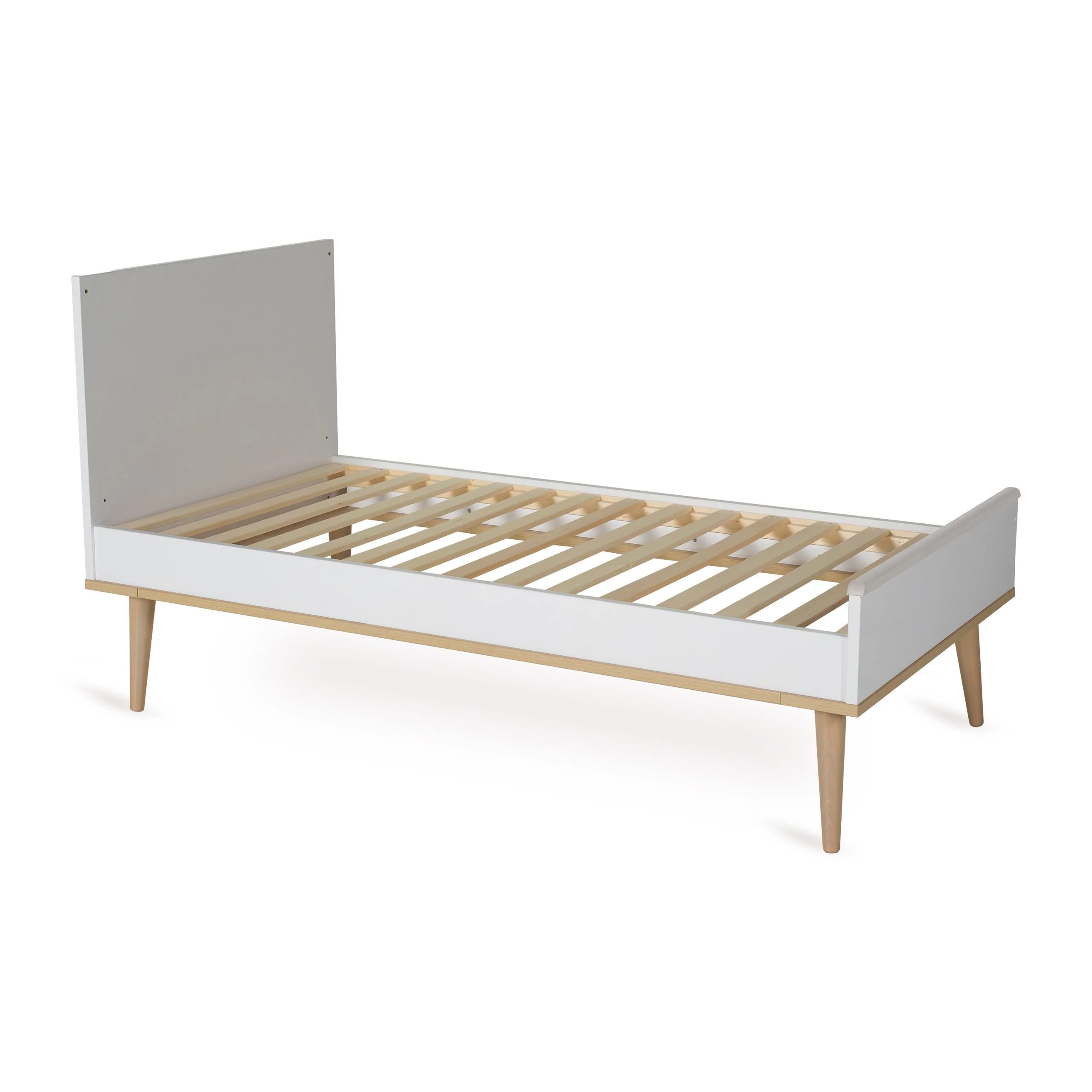 Flow Convertible Wooden Height Adjustable Cot to Bed (White) - Image 5