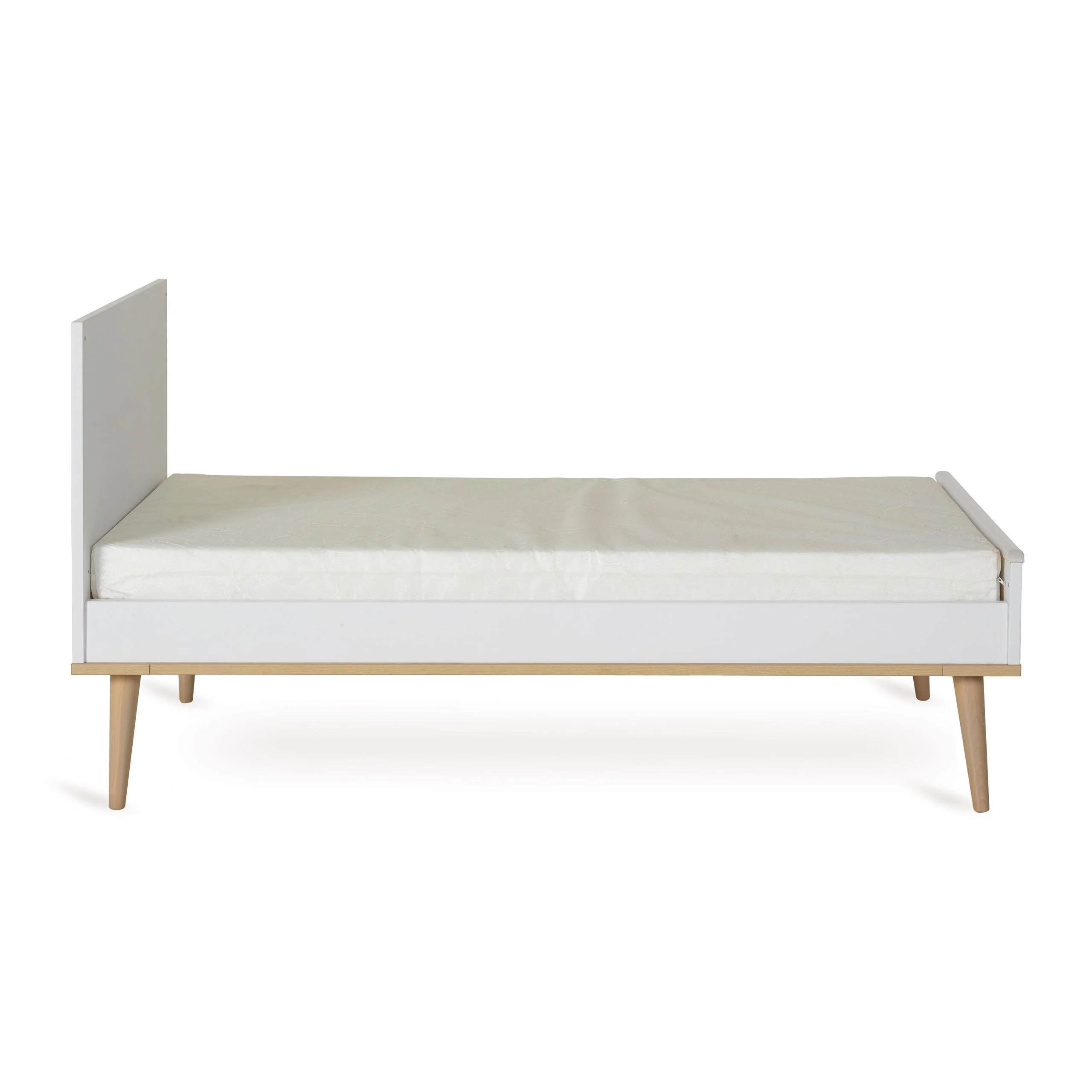 Flow Convertible Wooden Height Adjustable Cot to Bed (White) - Image 6
