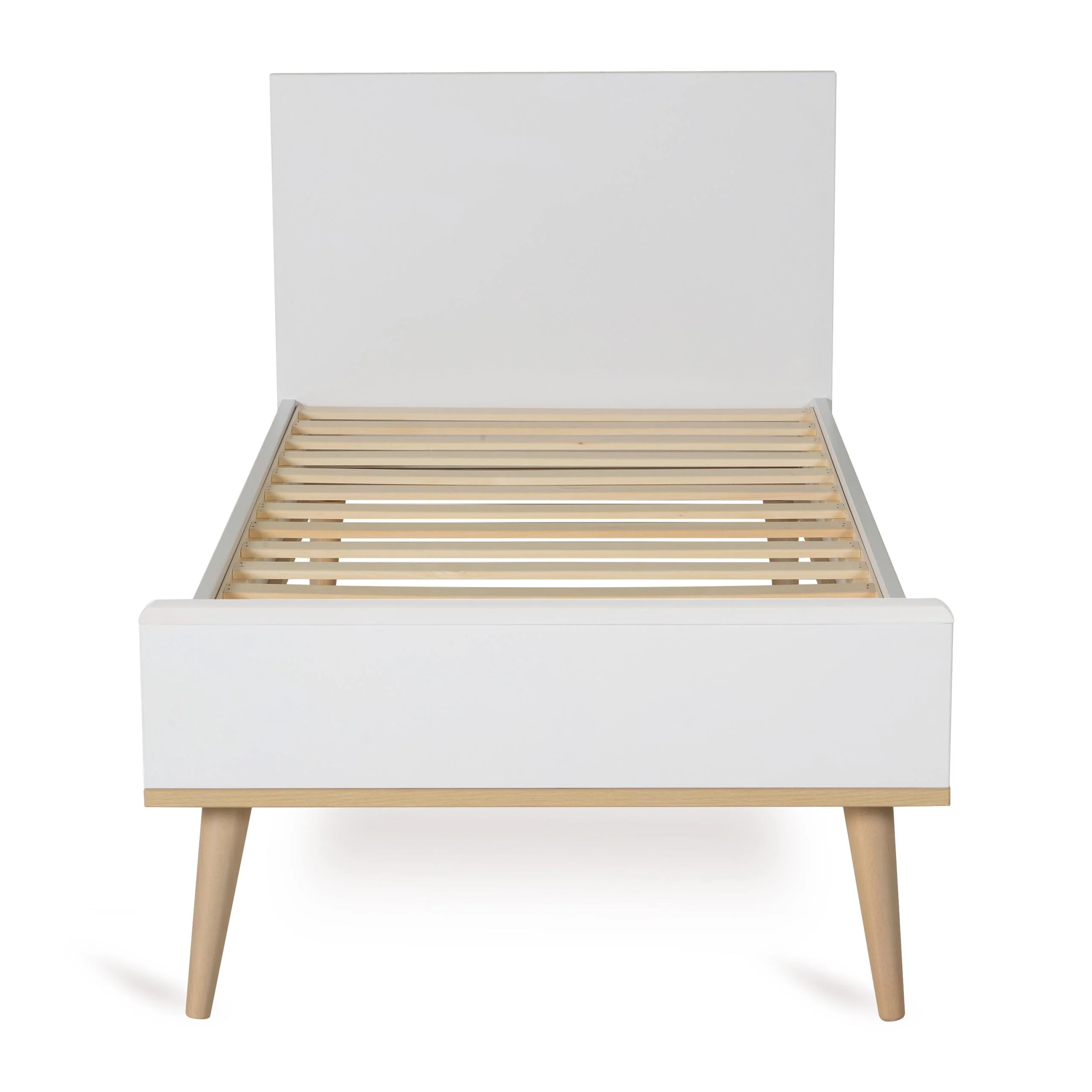 Flow Convertible Wooden Height Adjustable Cot to Bed (White) - Image 7