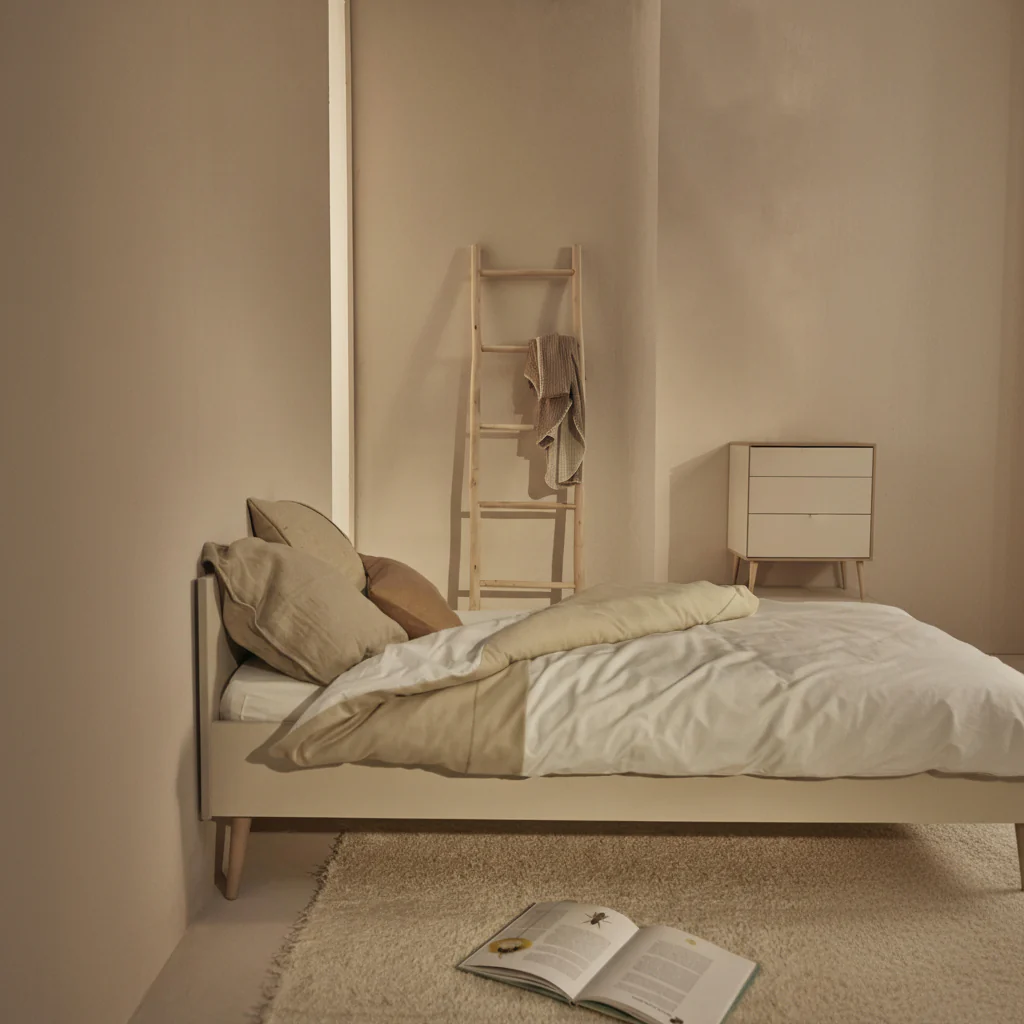 Flow Junior 200x90cm Wooden Bed (Clay) - Image 5