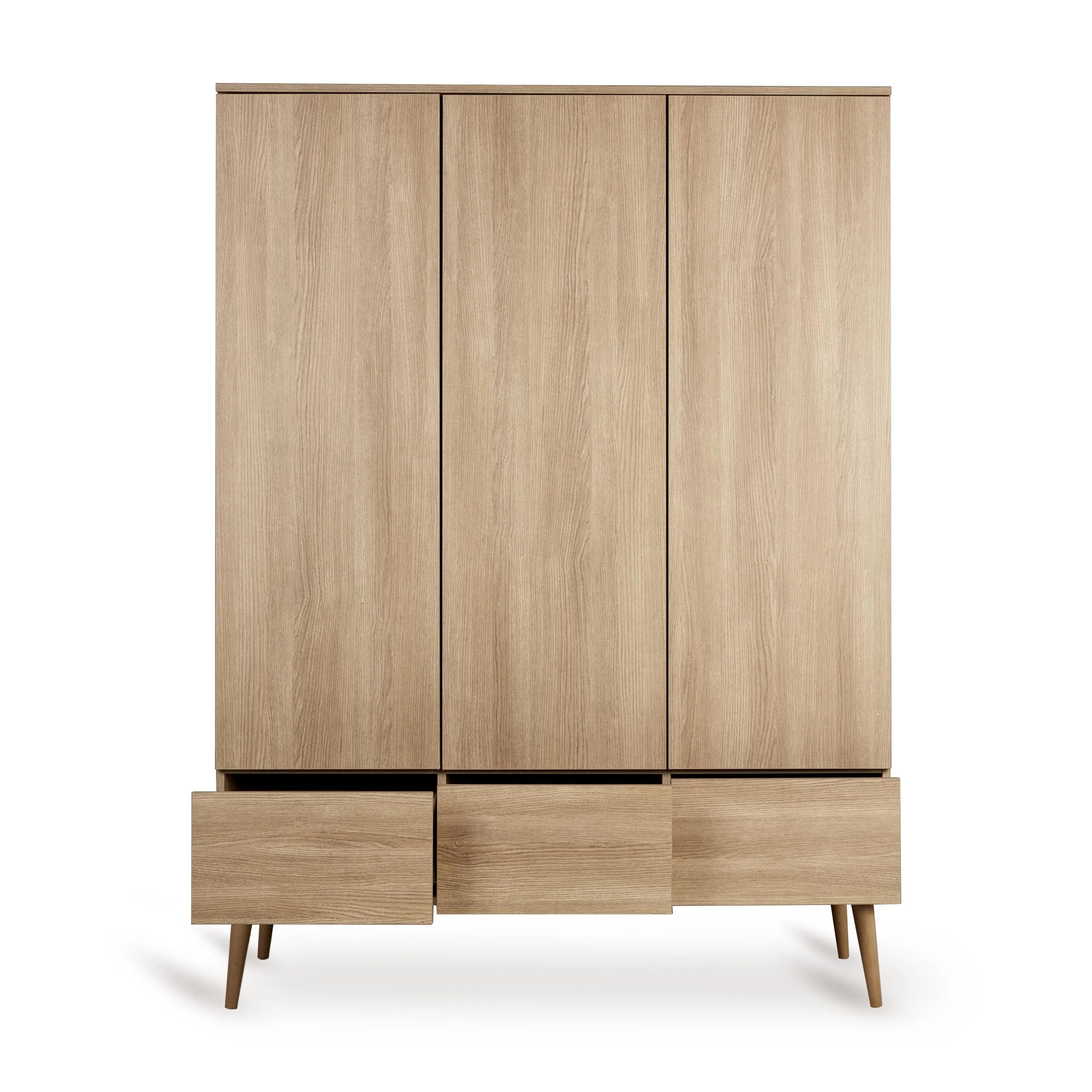 Flow Wooden Extra Large Wardrobe (Honey Ash) - Image 3