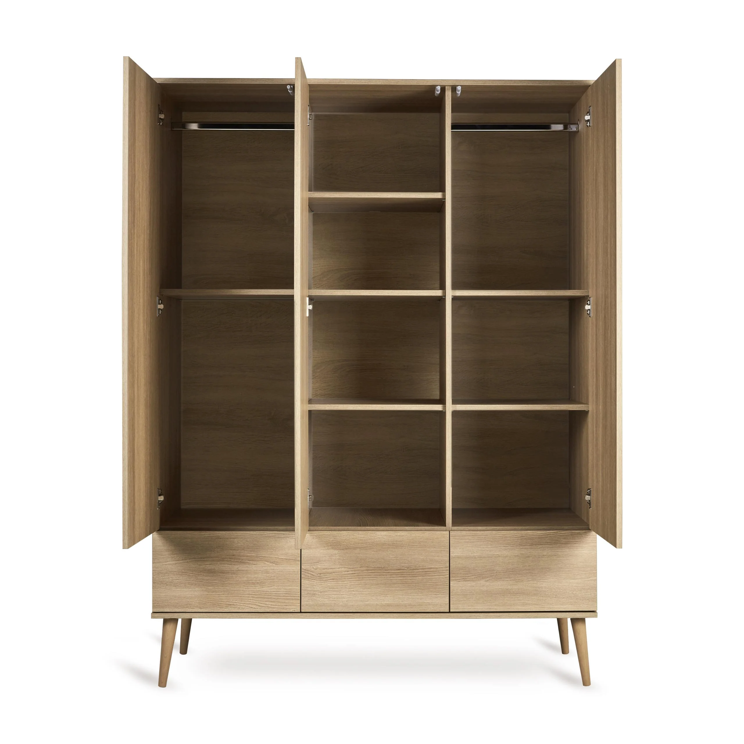 Flow Wooden Extra Large Wardrobe (Honey Ash) - Image 4