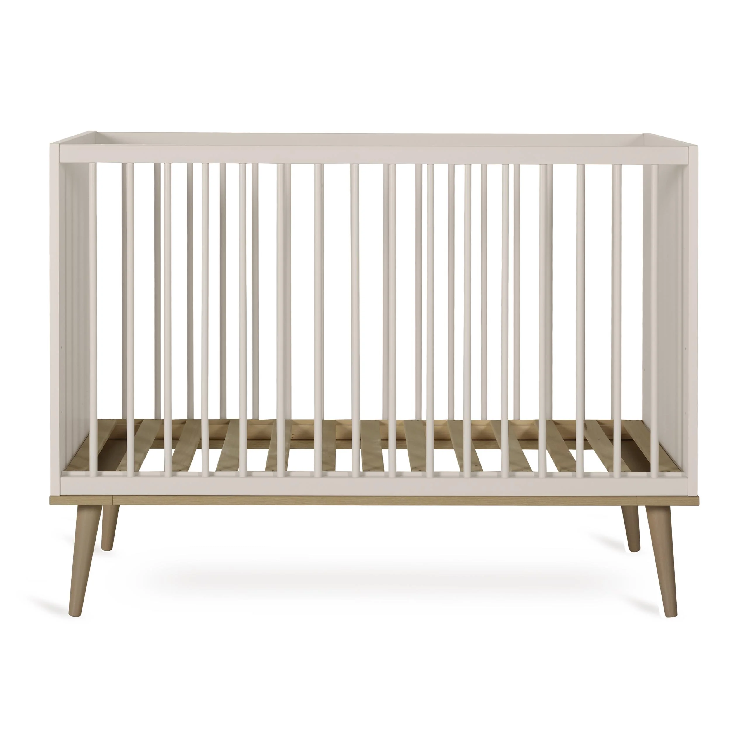 Flow Wooden Height Adjustable Baby Cot (Clay)