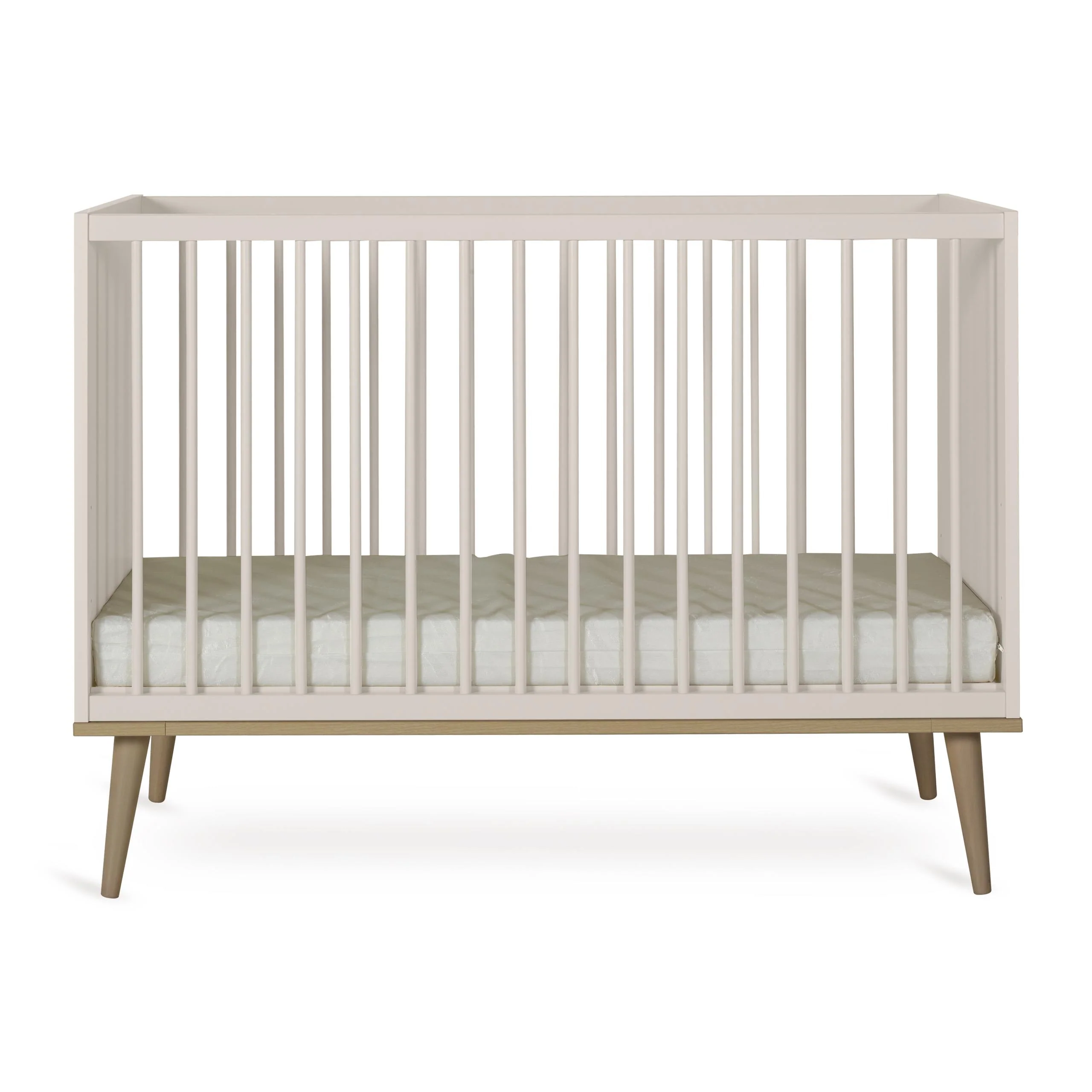Flow Wooden Height Adjustable Baby Cot (Clay) - Image 2
