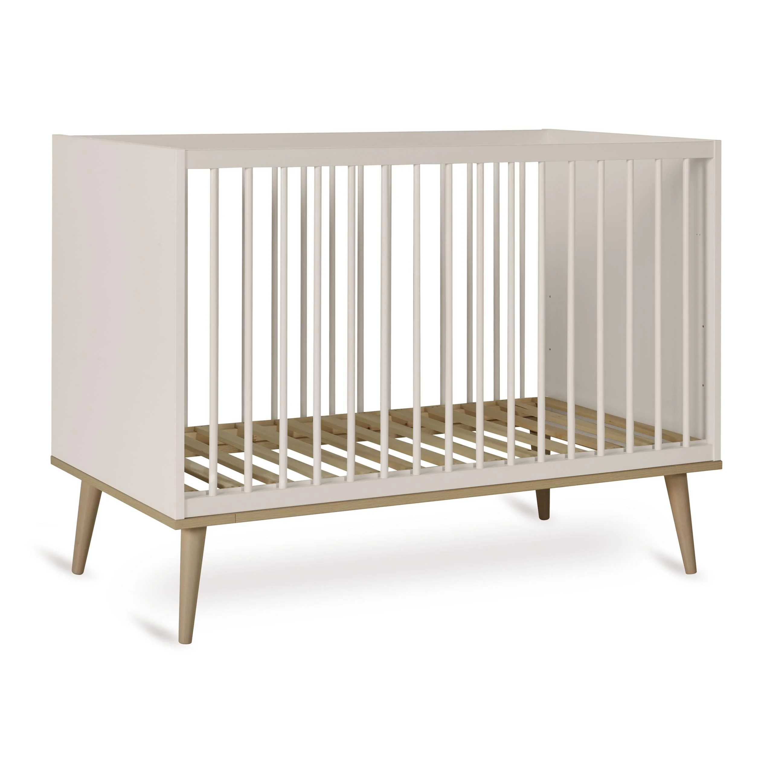 Flow Wooden Height Adjustable Baby Cot (Clay) - Image 3