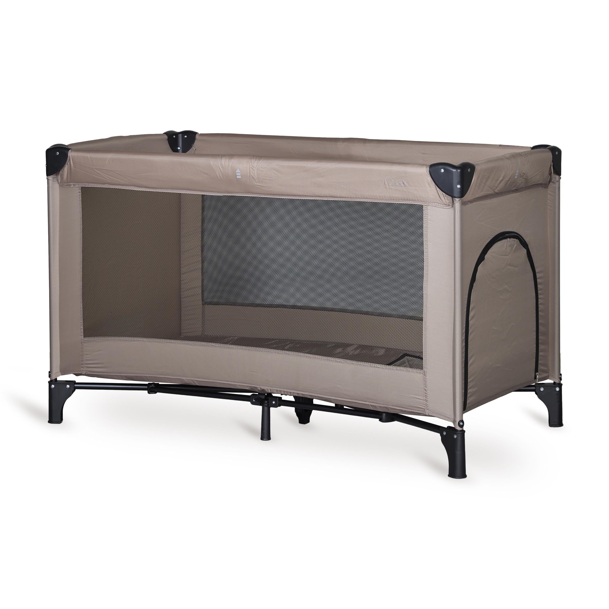 Foldable Baby Zipper Travel Cot (Beige) - Image 3