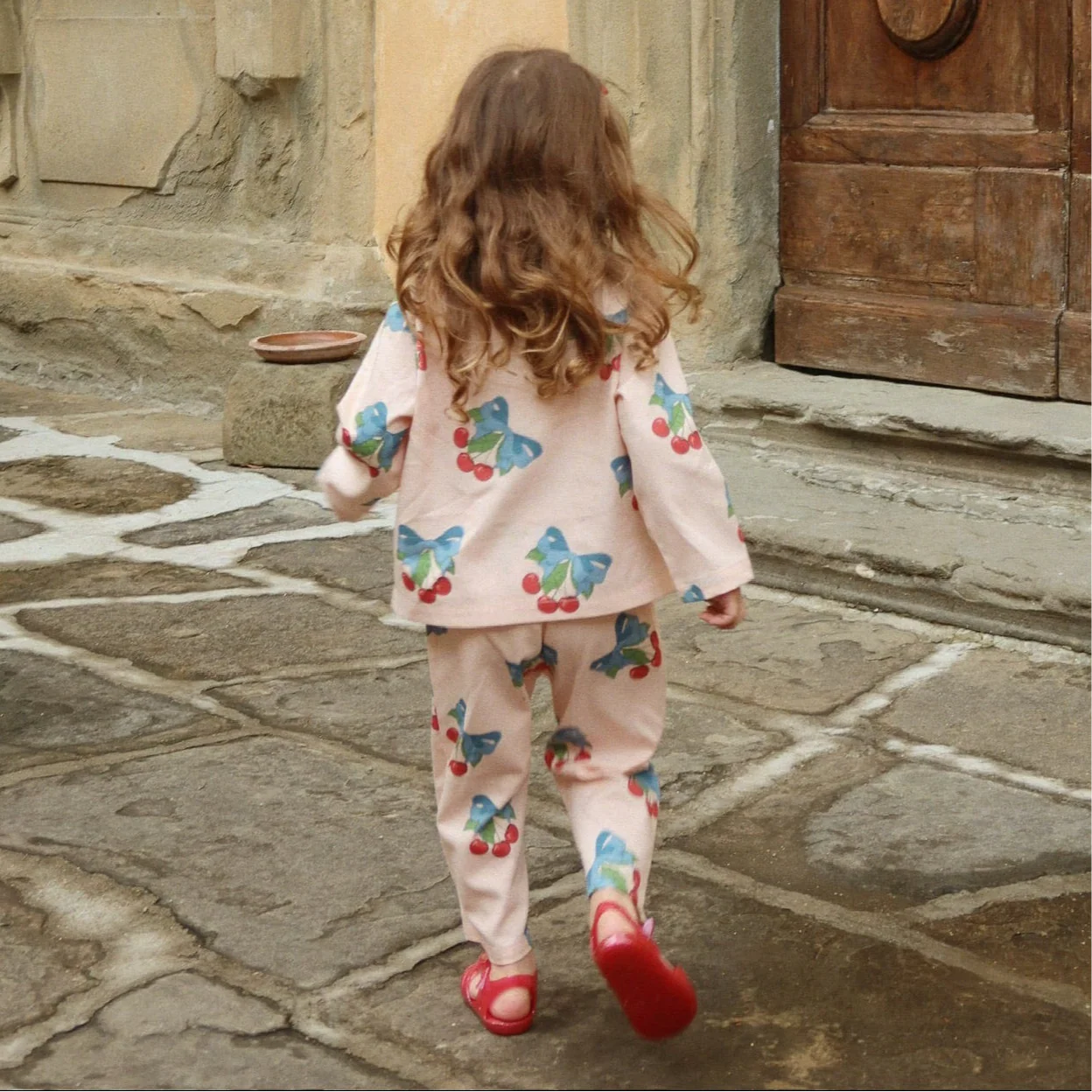 Frankie Cotton Twill Cherry Print Jacket (Amarena) - Image 3