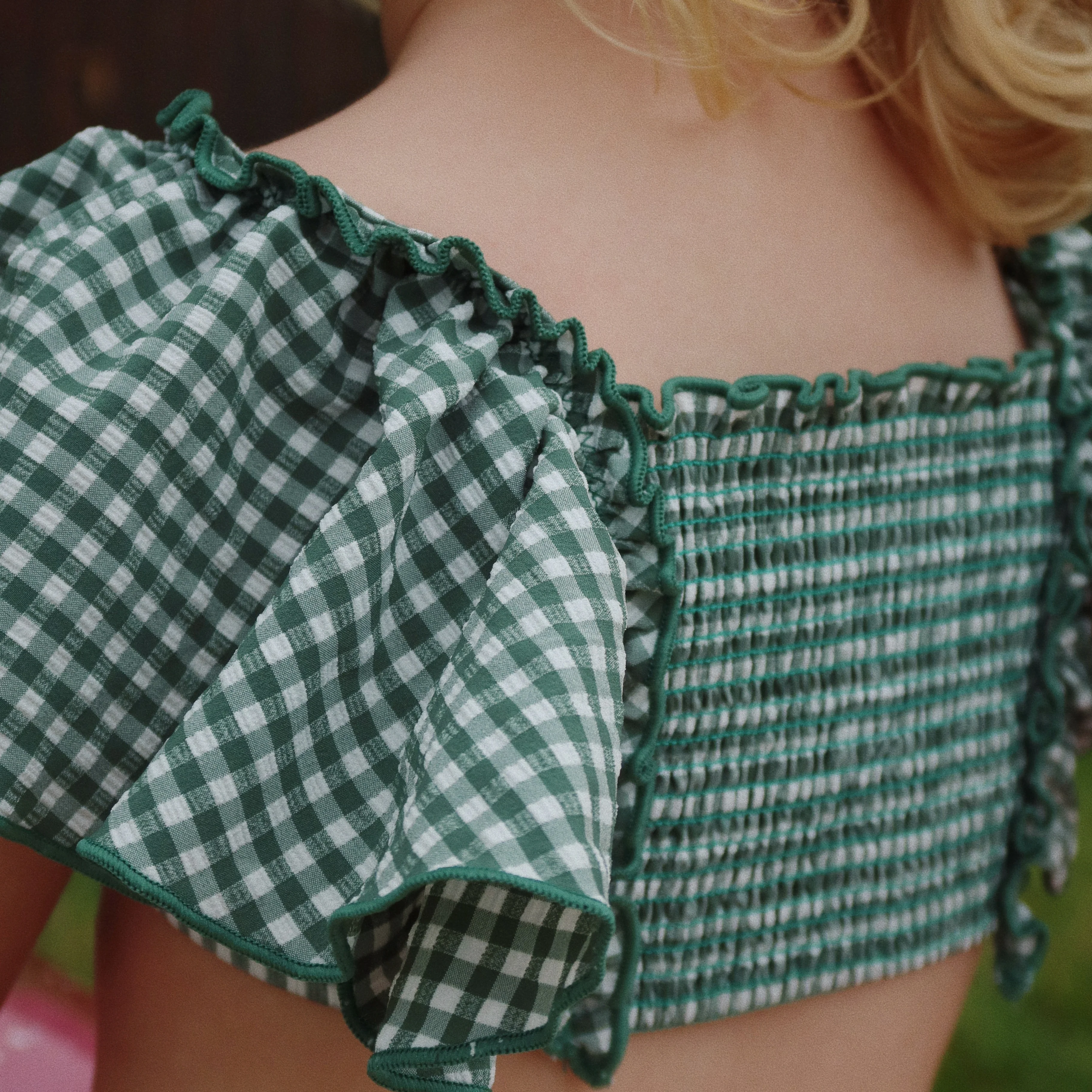 Fresia Frilled Gingham Bikini (Smoke Pine) - Image 2