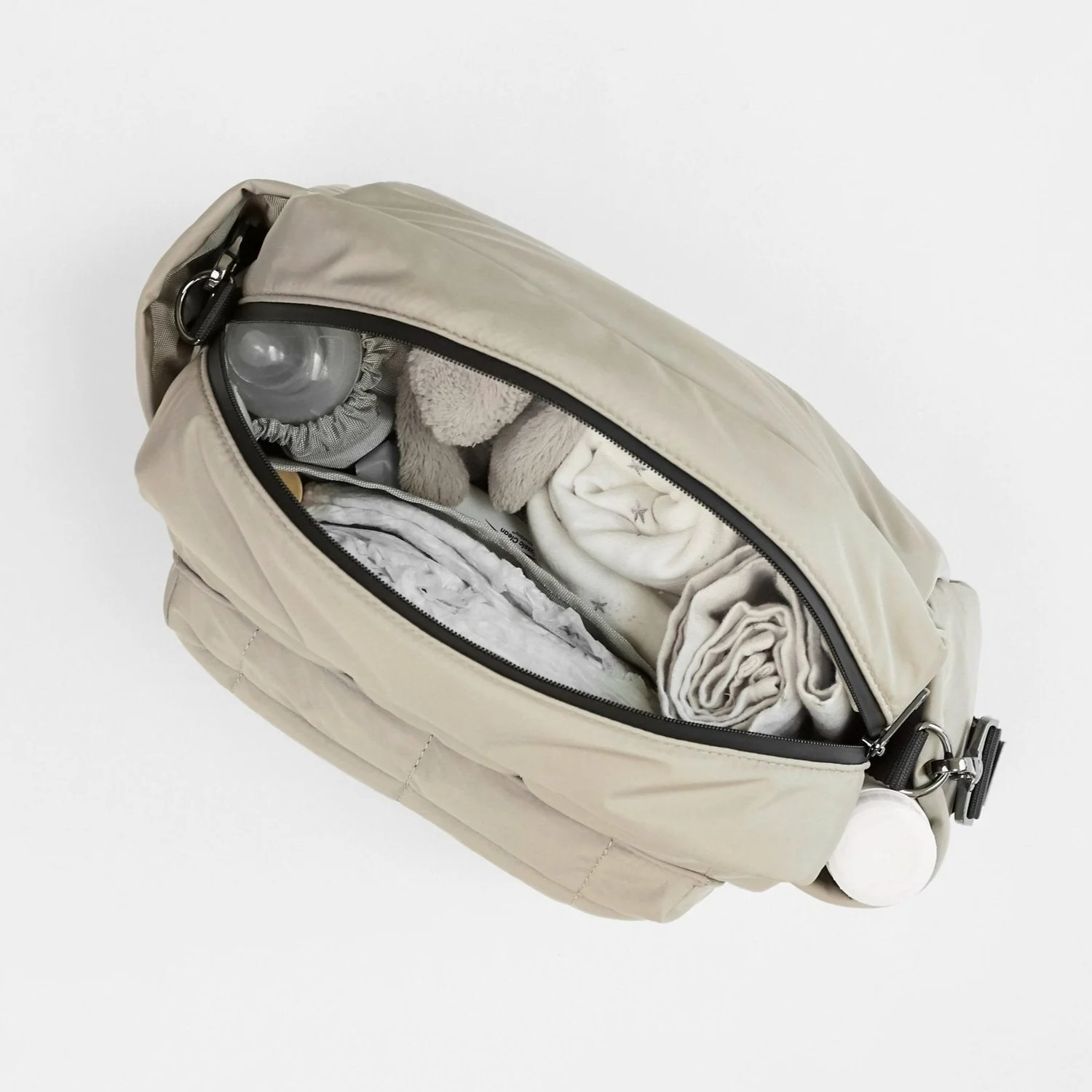 Freya Eco Oversized Stroller Organiser with Stroller Clips (Taupe) - Image 6