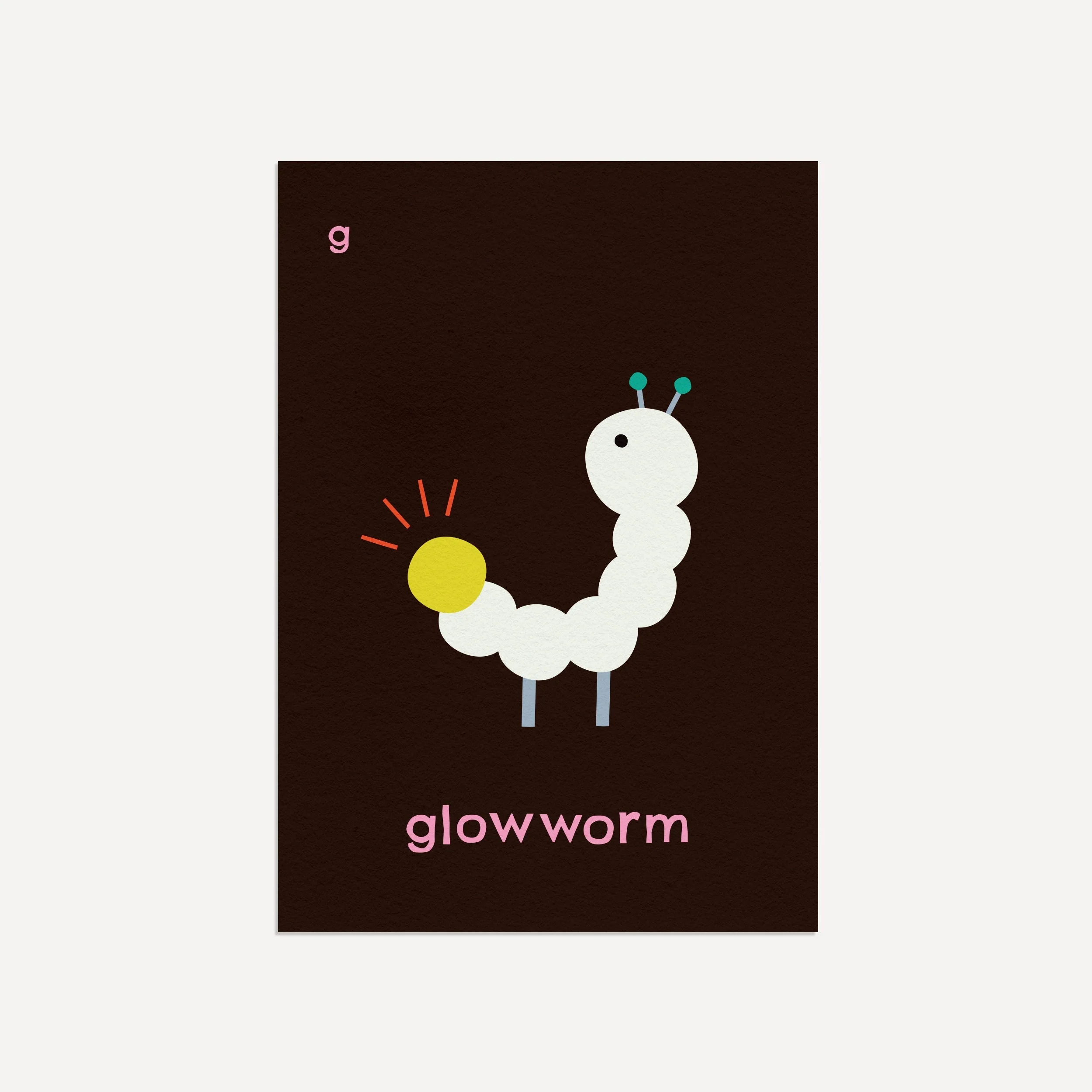 G for Glowworm- Alphabet Art Print - Image 5