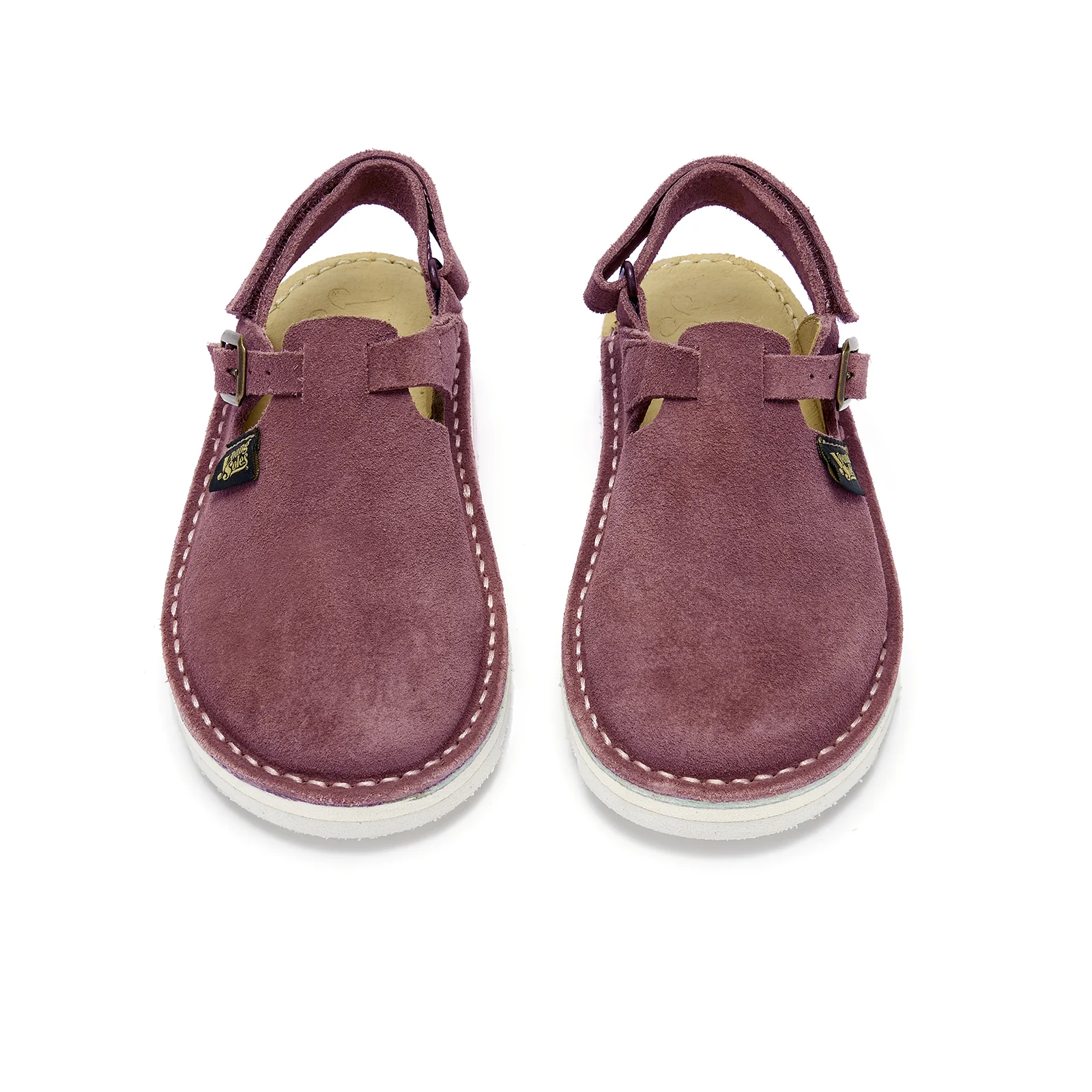 Heidi Buckle Suede Clogs with Sling Back (Dusty Lilac) - Image 5
