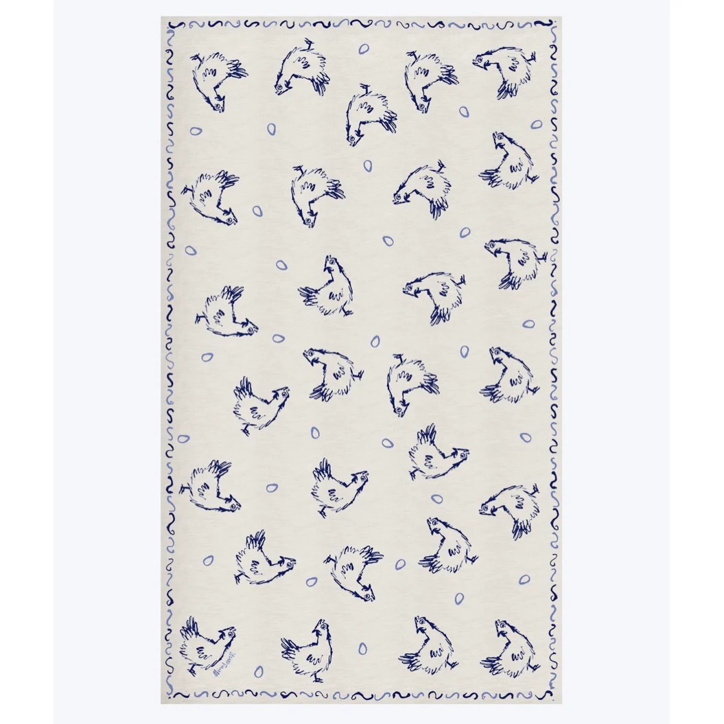 Hens & Eggs Linen Tablecloth - Image 4
