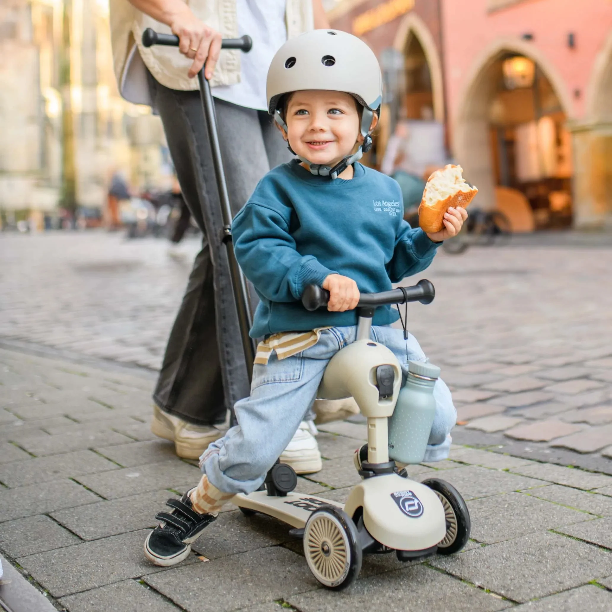 Highway Kick 1 Push & Go Bar Scooter + Pushbike (Ash)-PRE ORDER 3-4 WEEKS - Image 2