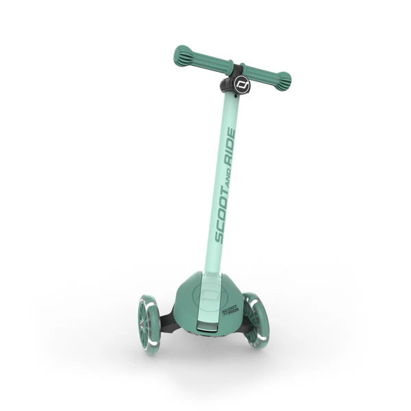 Highway Kick 3S Steerable Foldable Scooter with LED Wheels (Forest) - Image 10