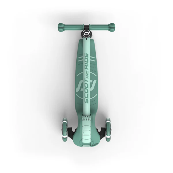 Highway Kick 3S Steerable Foldable Scooter with LED Wheels (Forest) - Image 12