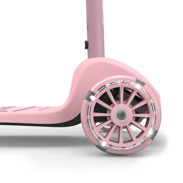 Highway Kick 3S Steerable Foldable Scooter with LED Wheels (Rose) - Image 10