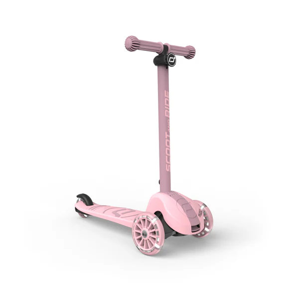 Highway Kick 3S Steerable Foldable Scooter with LED Wheels (Rose) - Image 12