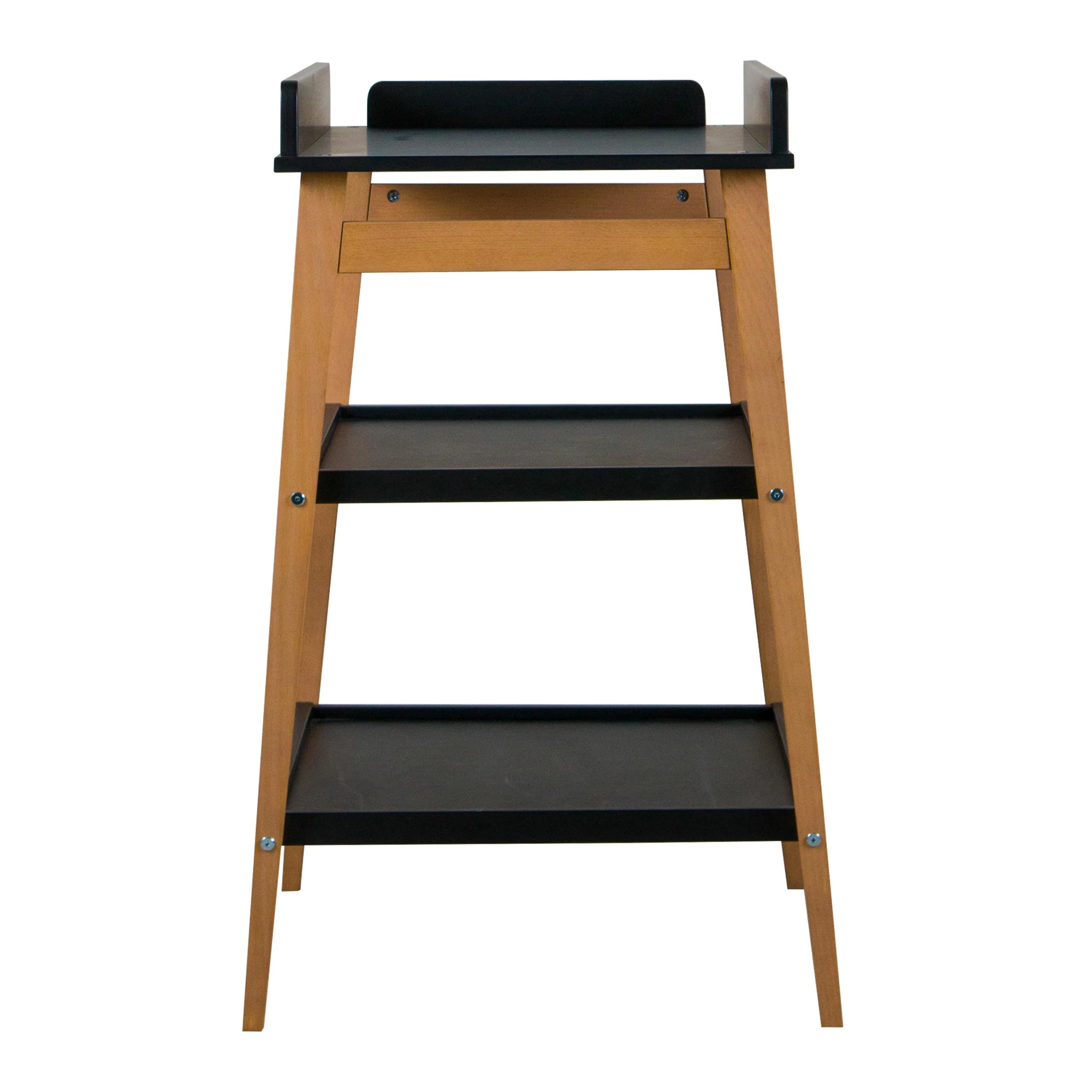 Hip Wooden Changing Table (Black/Natural) - Image 2