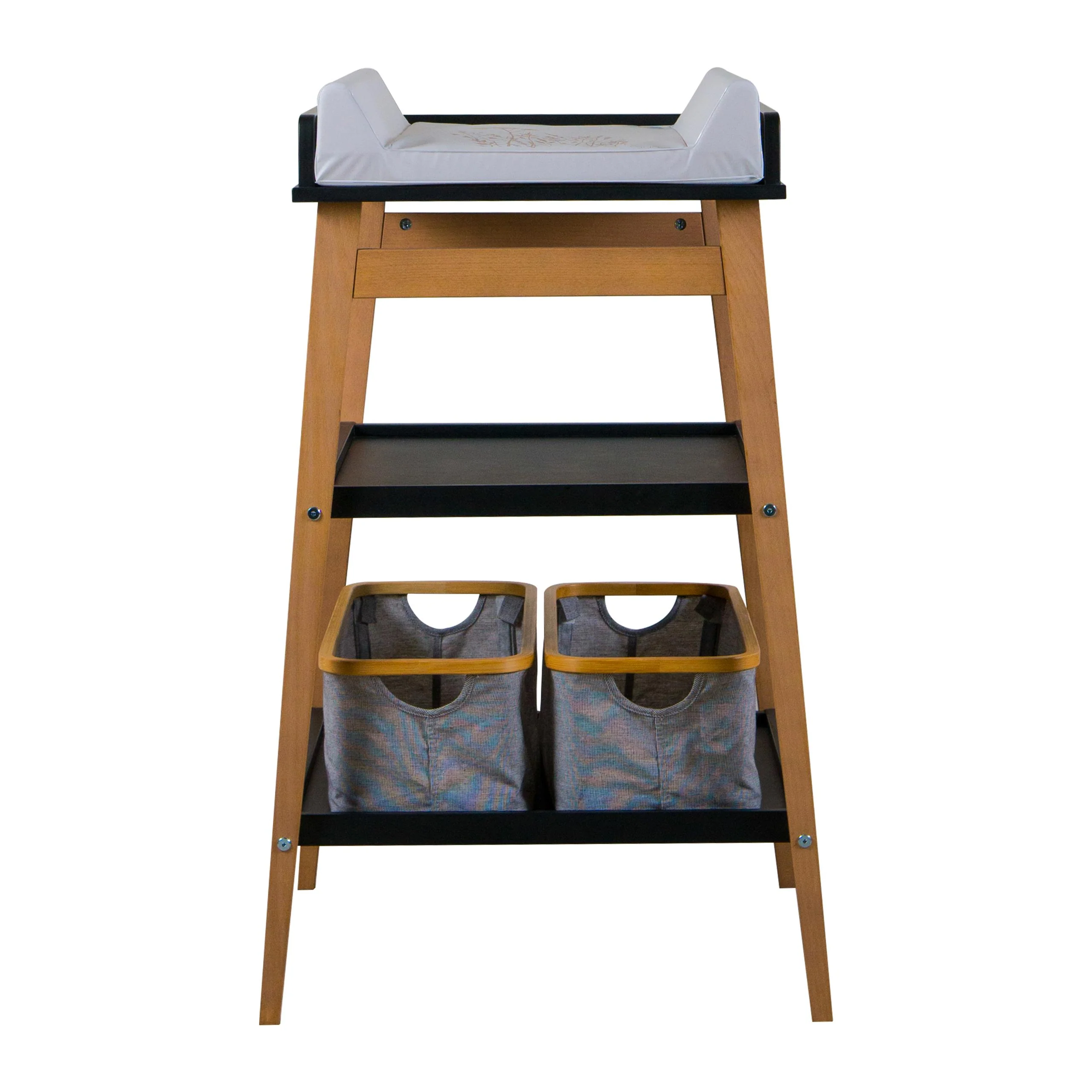 Hip Wooden Changing Table (Black/Natural) - Image 3
