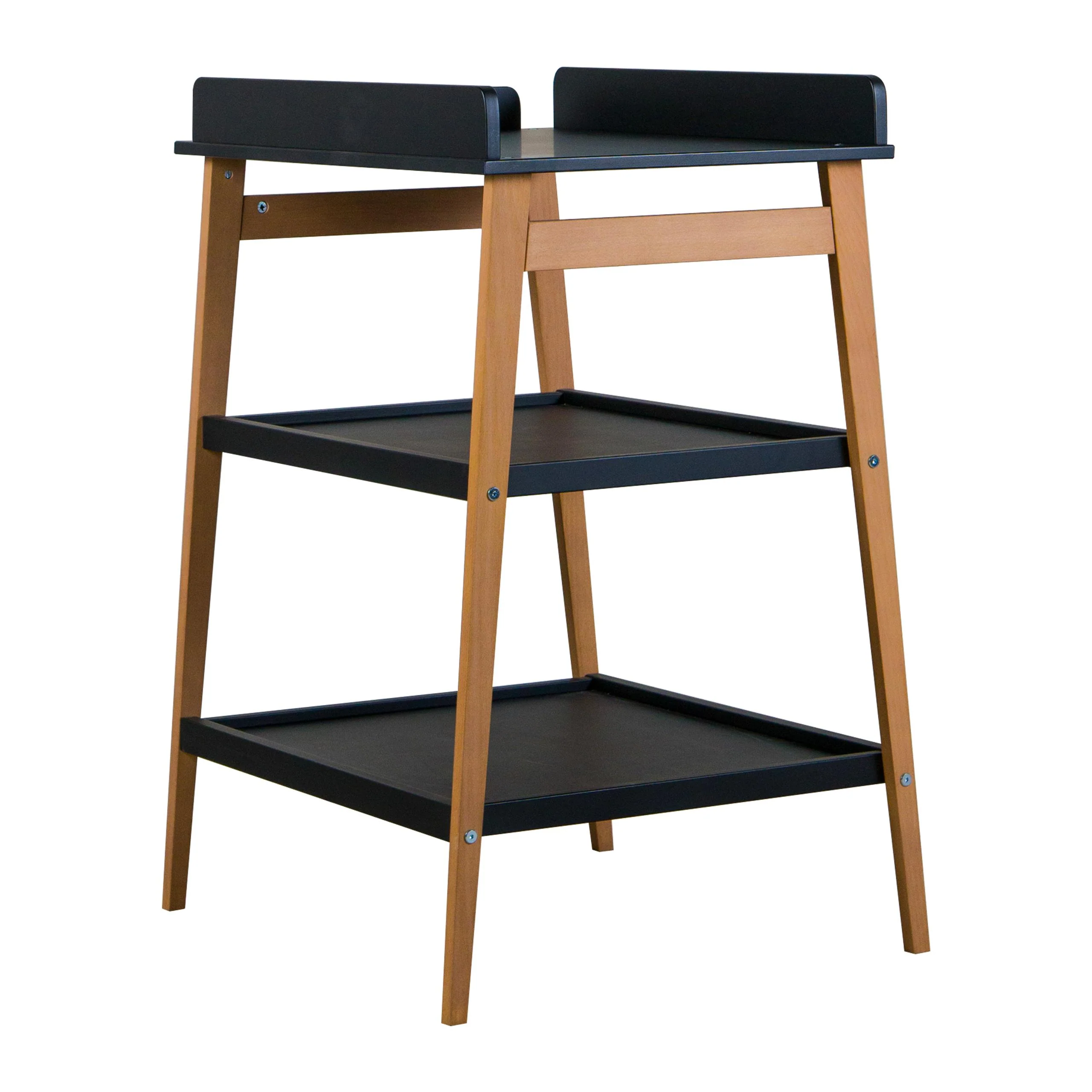 Hip Wooden Changing Table (Black/Natural) - Image 4
