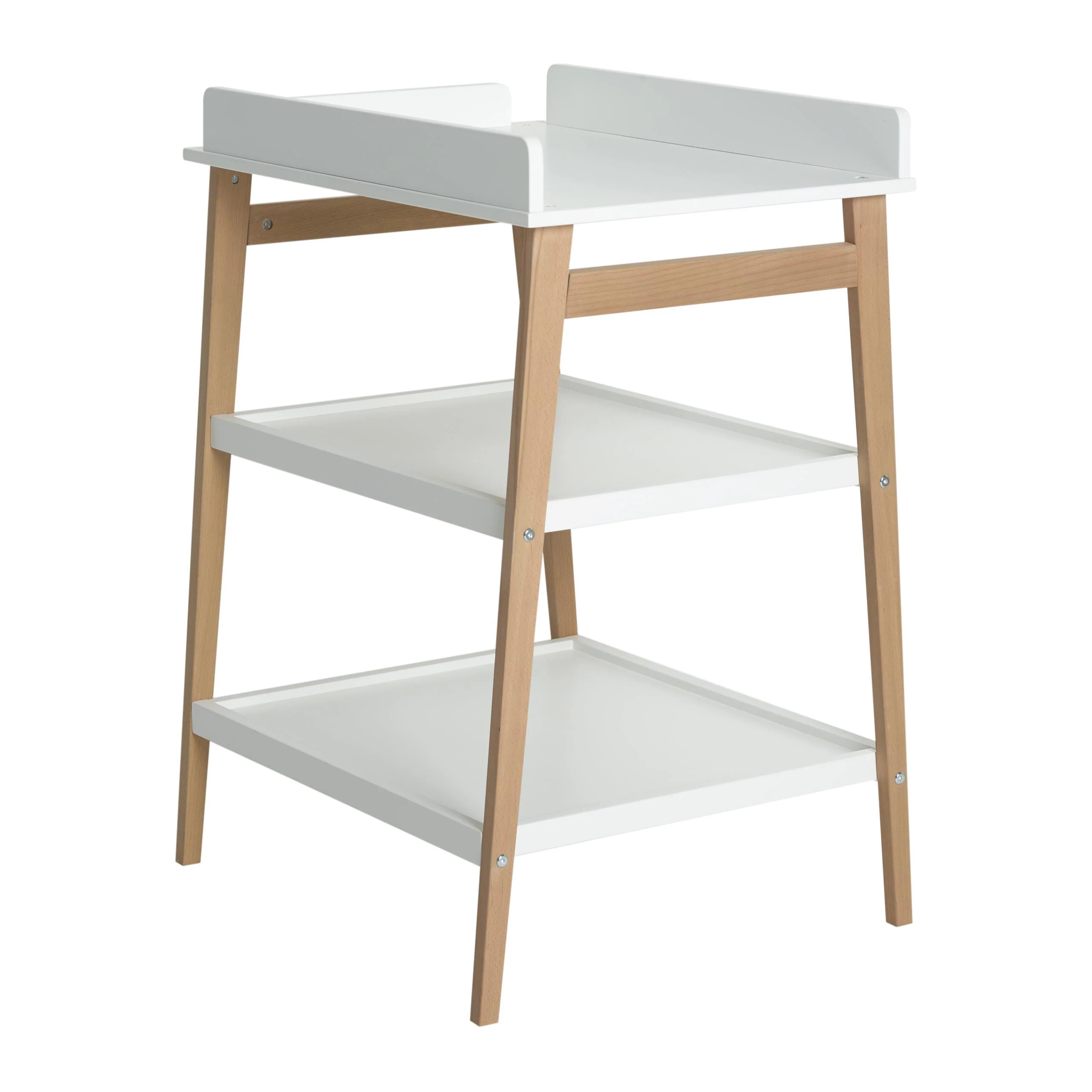 Hip Wooden Changing Table (White/Natural) - Image 4